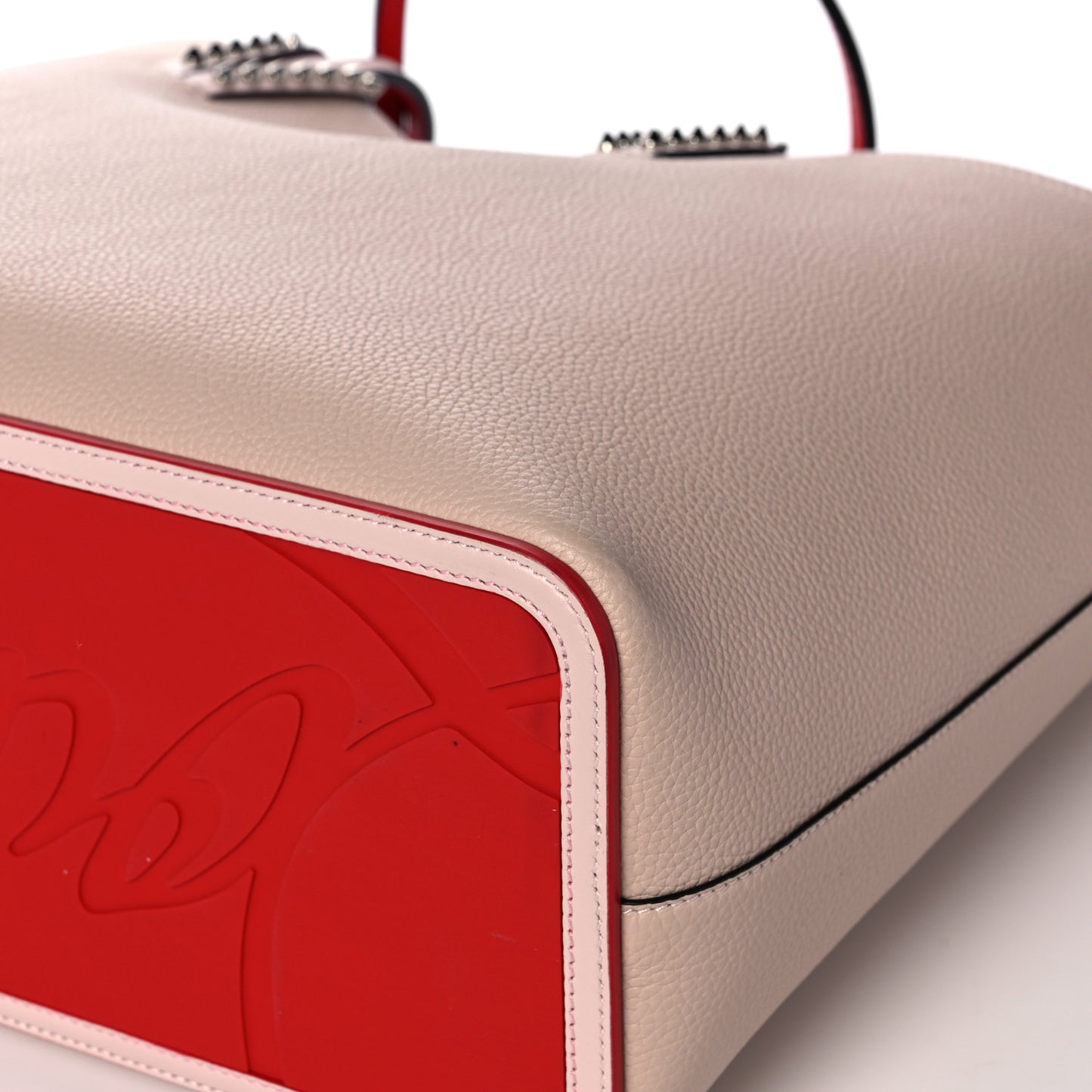 Calfskin Spikes East West Cabata Tote Ballerina