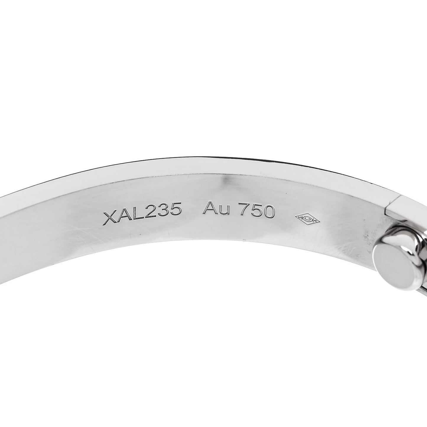 18K White Gold LOVE Bracelet 17