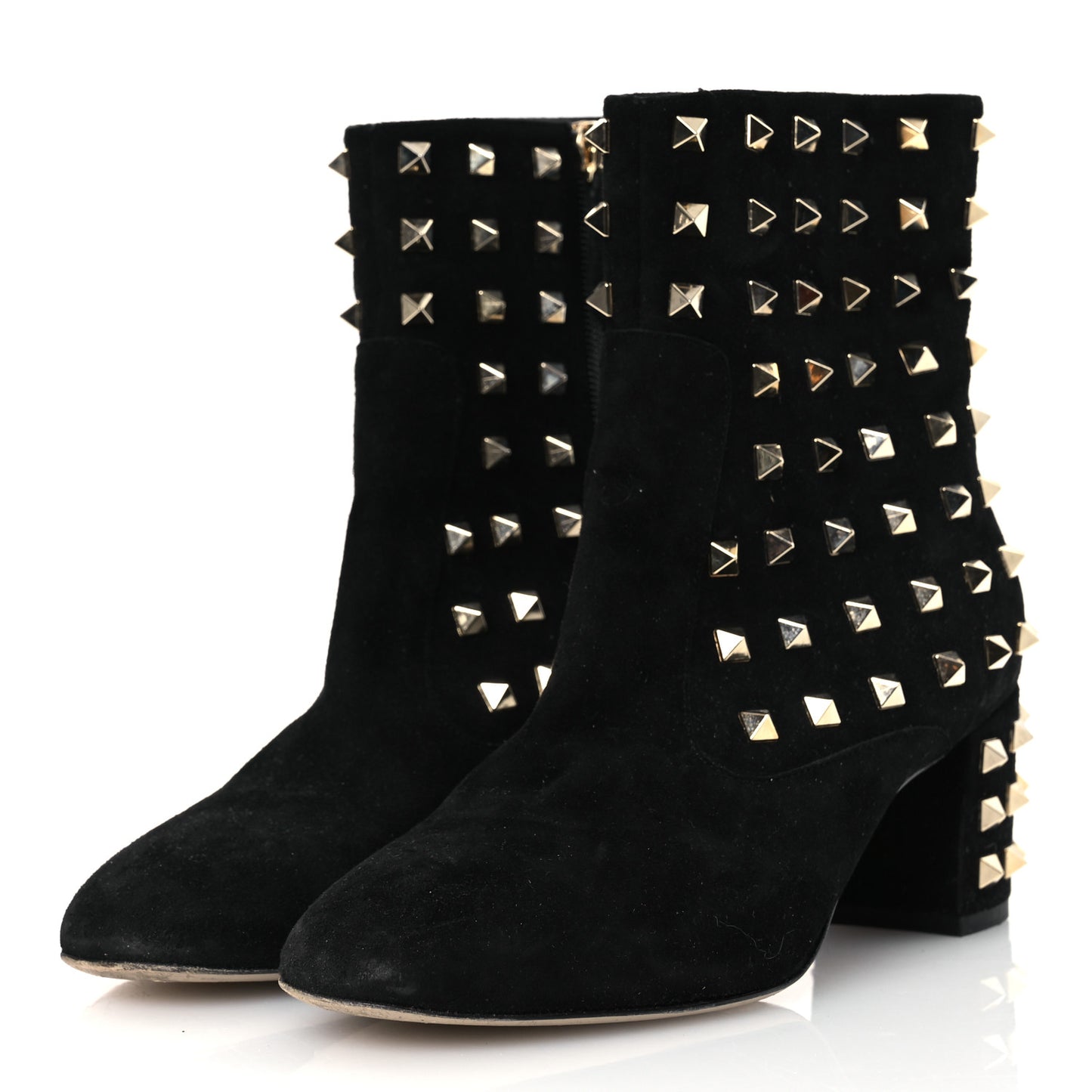 Suede Rockstud 100 Ankle Boots 38 Black