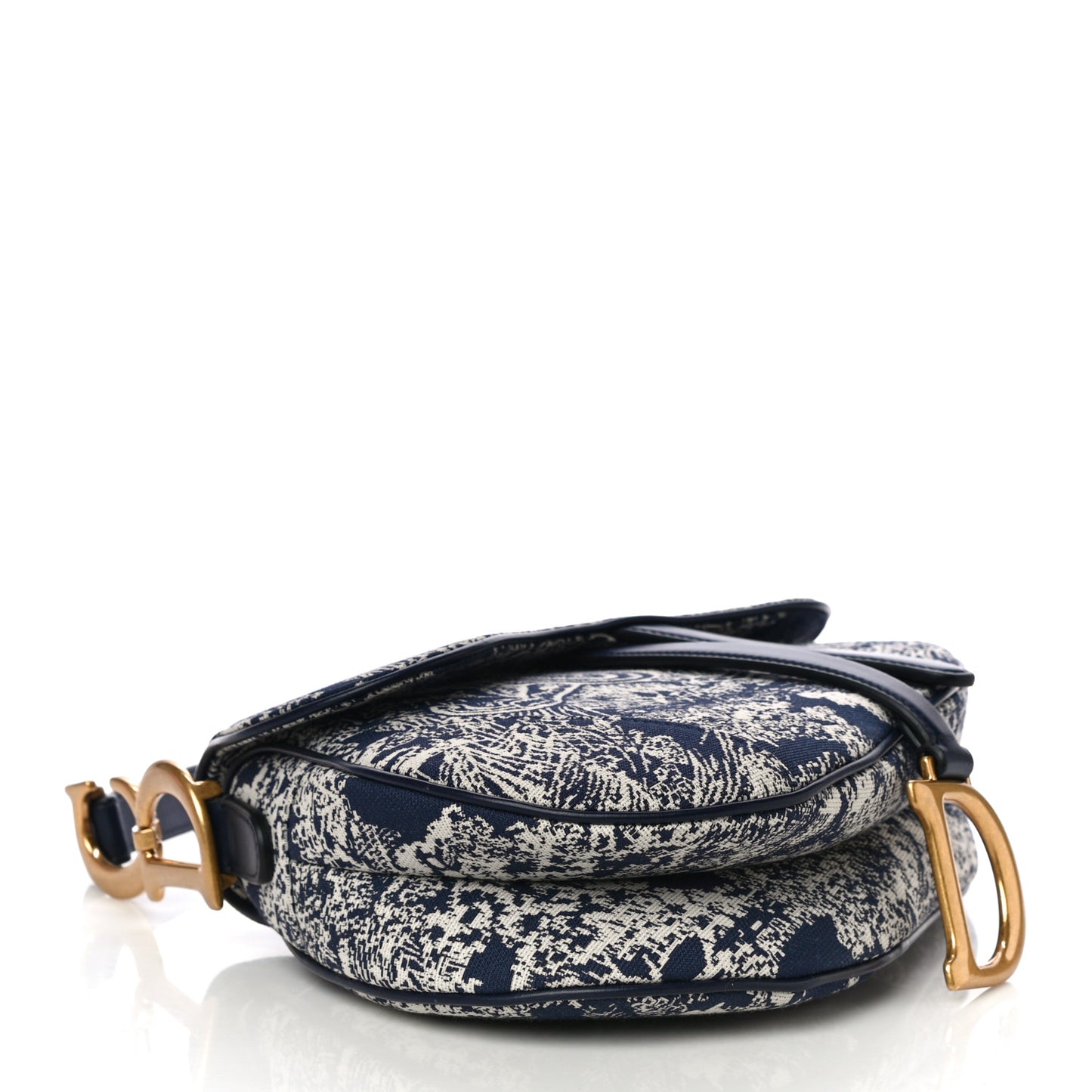 Canvas Embroidered Dioriviera Saddle Bag Blue