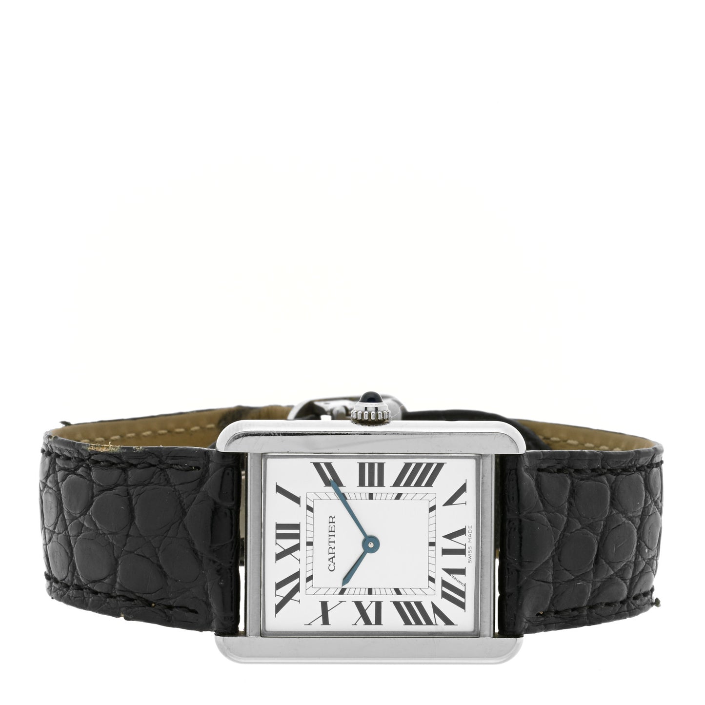 Stainless Steel Alligator 27mm Tank Solo Quartz Watch