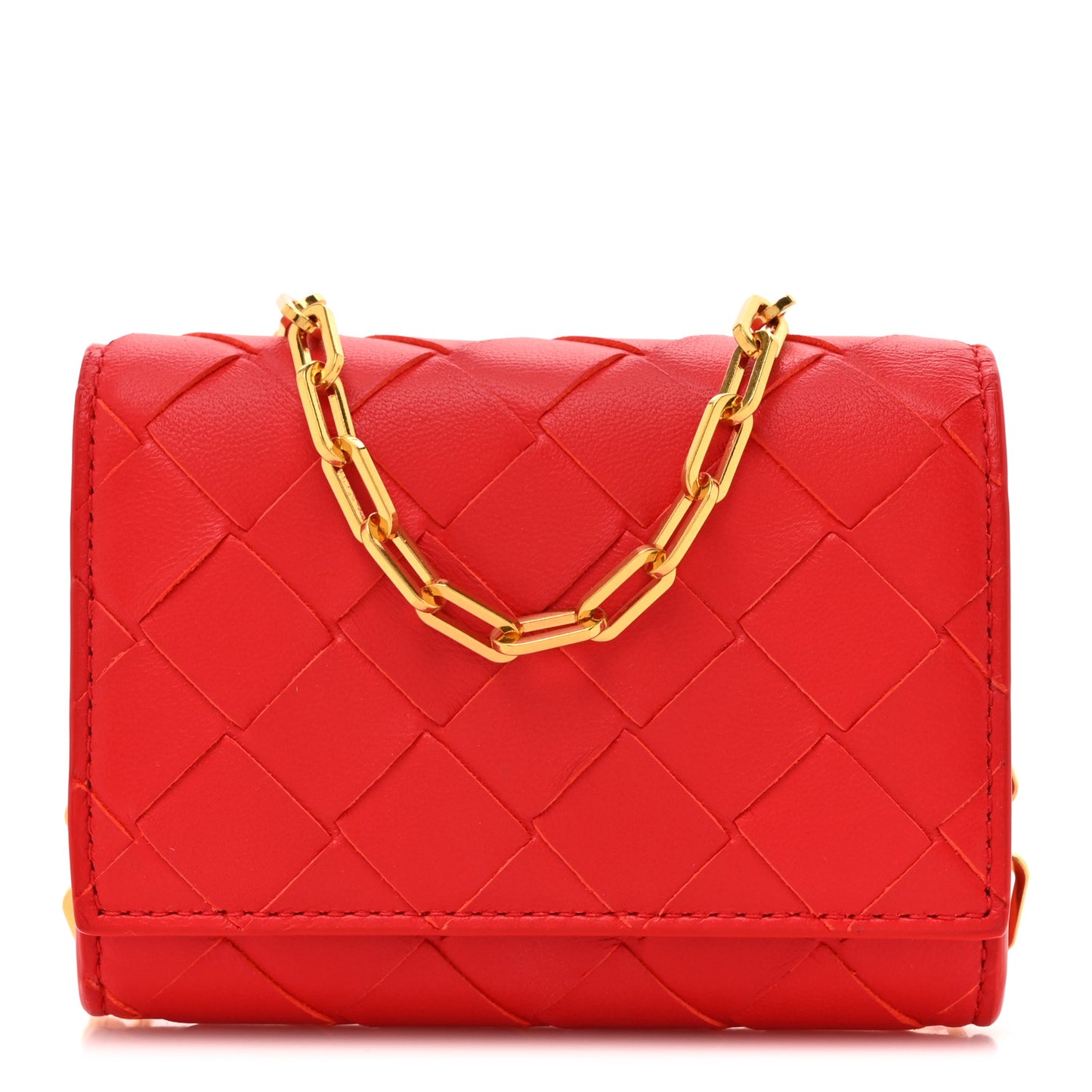 Nappa Intrecciato Trio Card Case On Chain Redstone