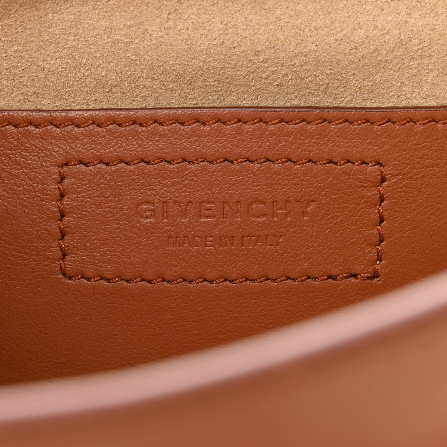 Calfskin Infinity Saddle Bag Cognac