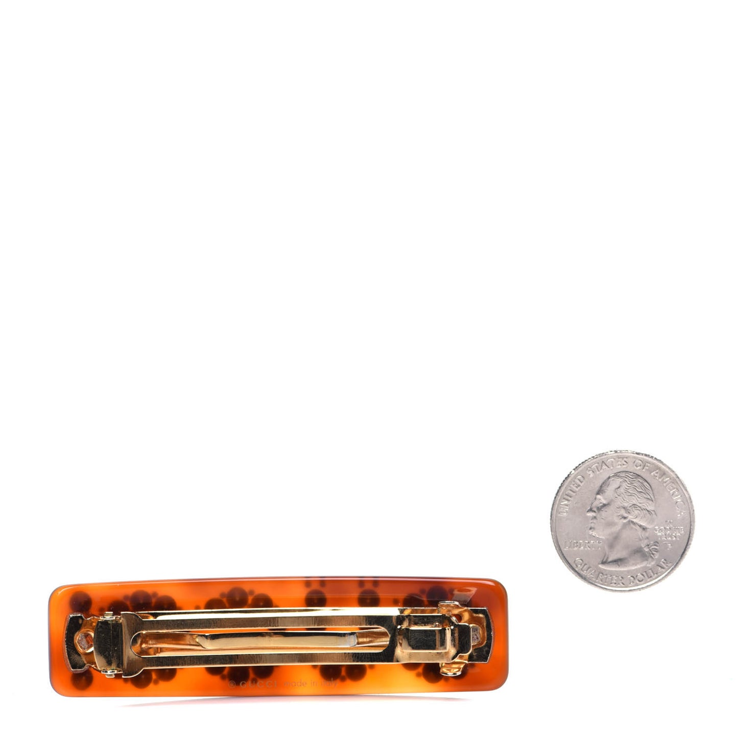 Resin Crystal Single Hair Barrette Tortoiseshell