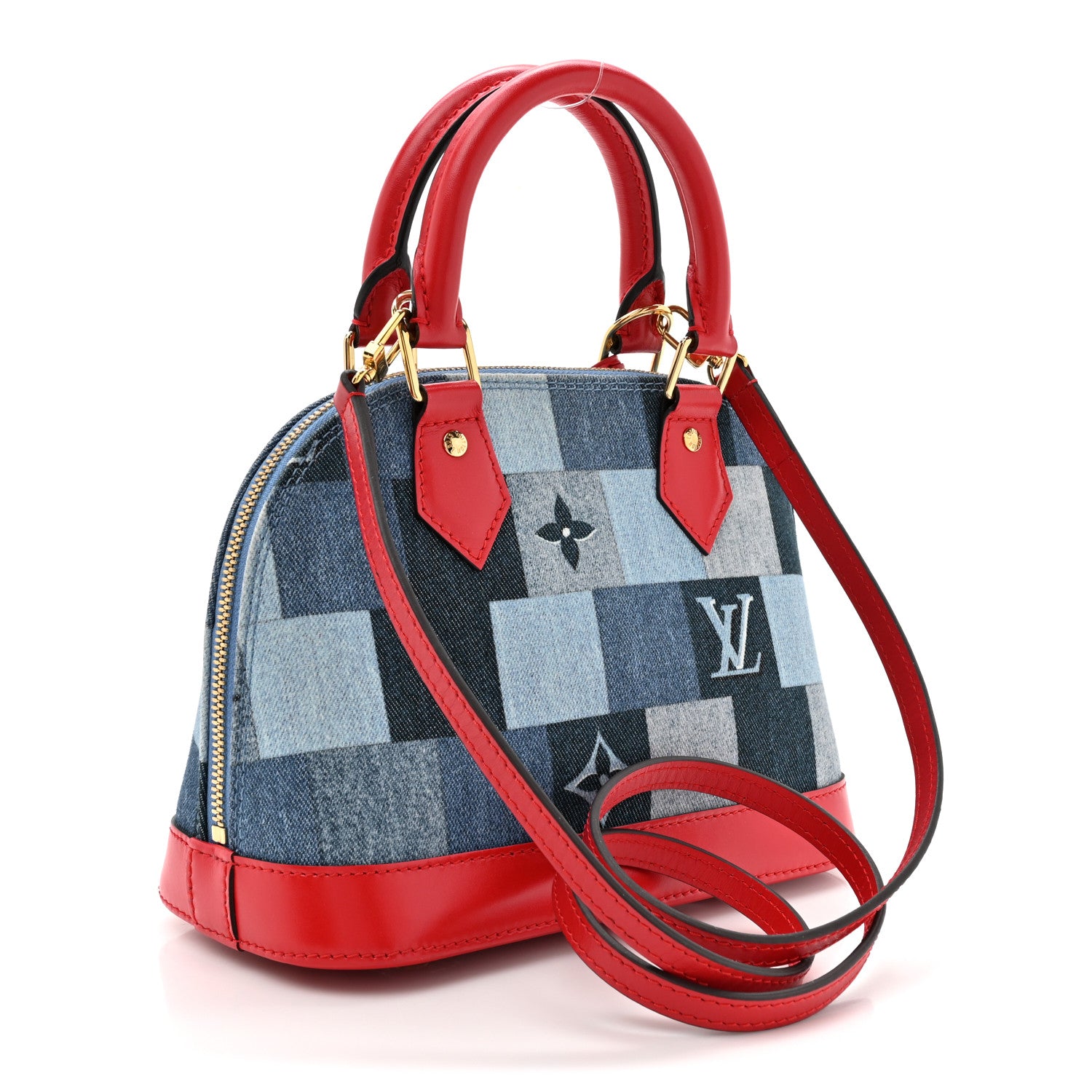 Louis Vuitton Denim Damier Monogram Patchwork Alma BB 3 of 11