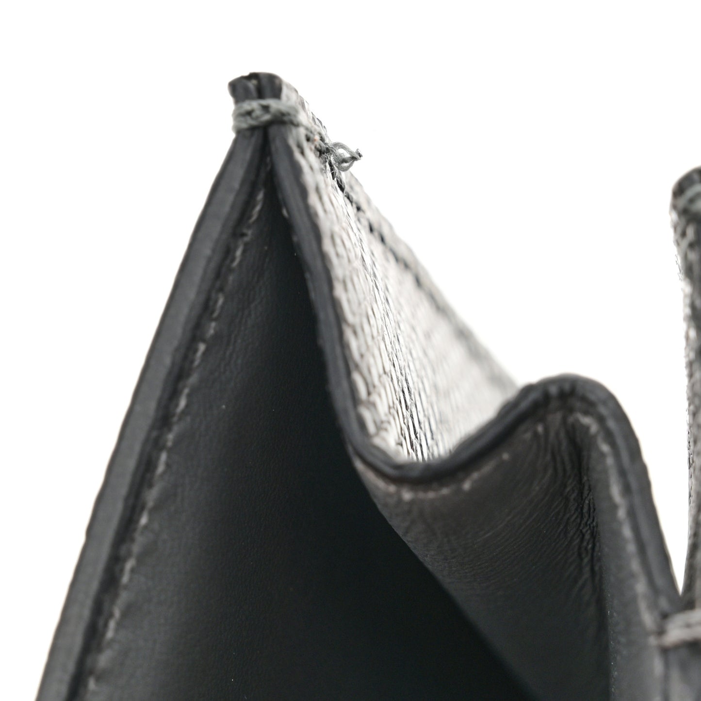 Lizard Small Classic Box Flap Bag Medium Grey
