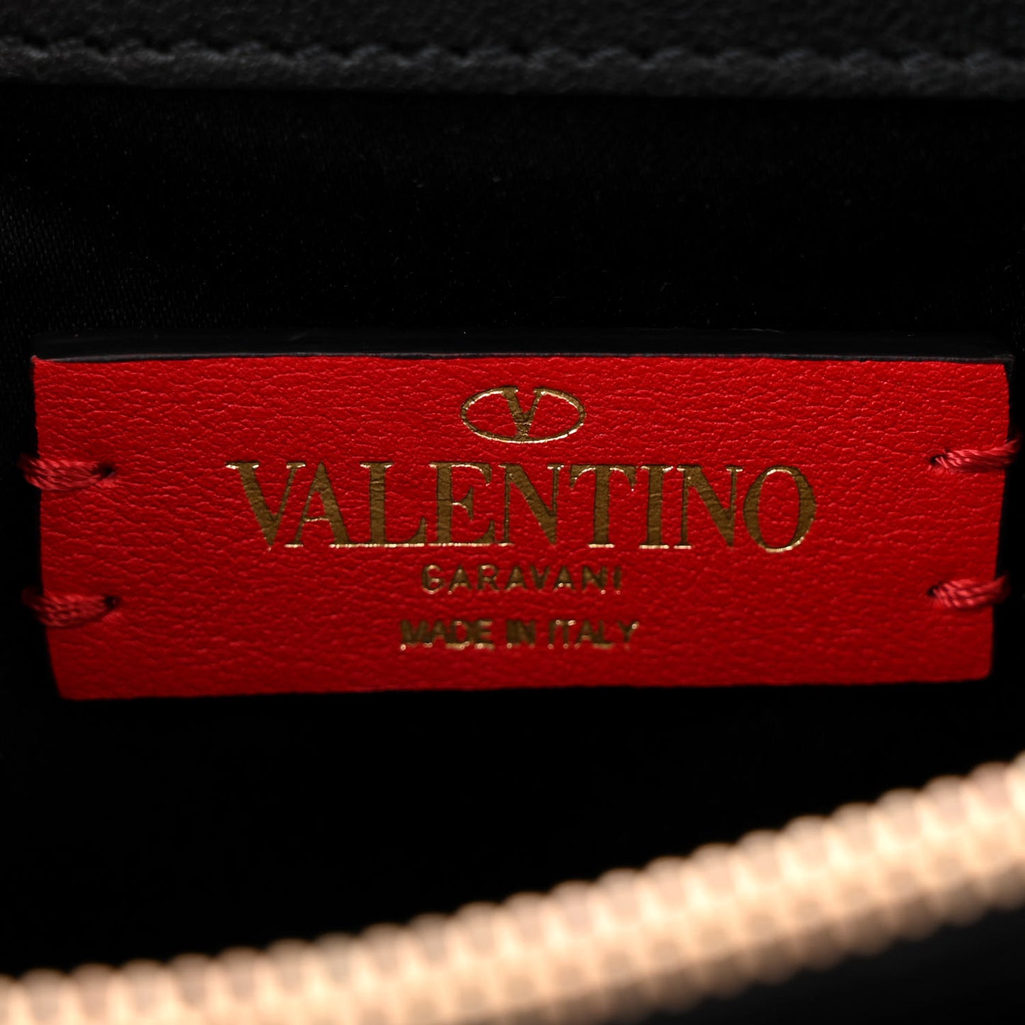 Smooth Calfskin Mini VRing Crossbody Bag Black