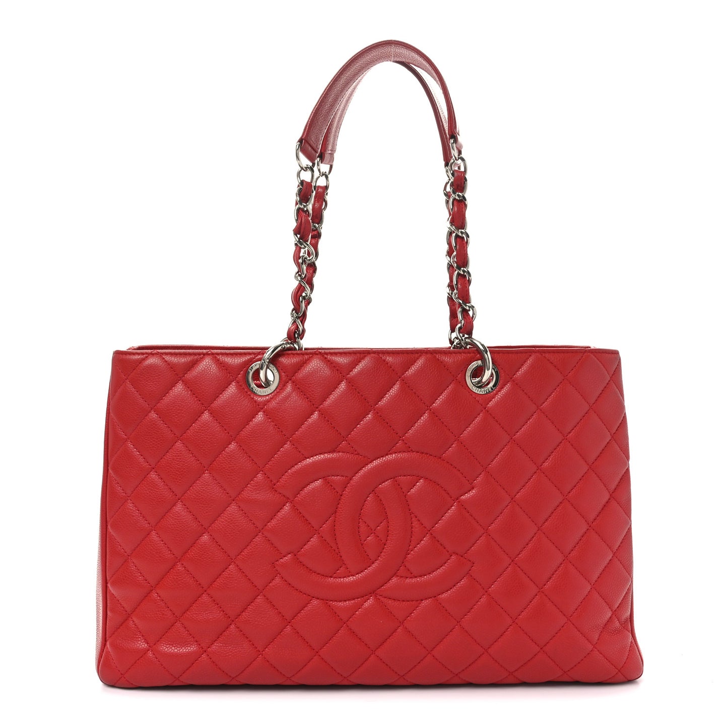 Caviar Quilted XL Grand Shopping Tote GST Red