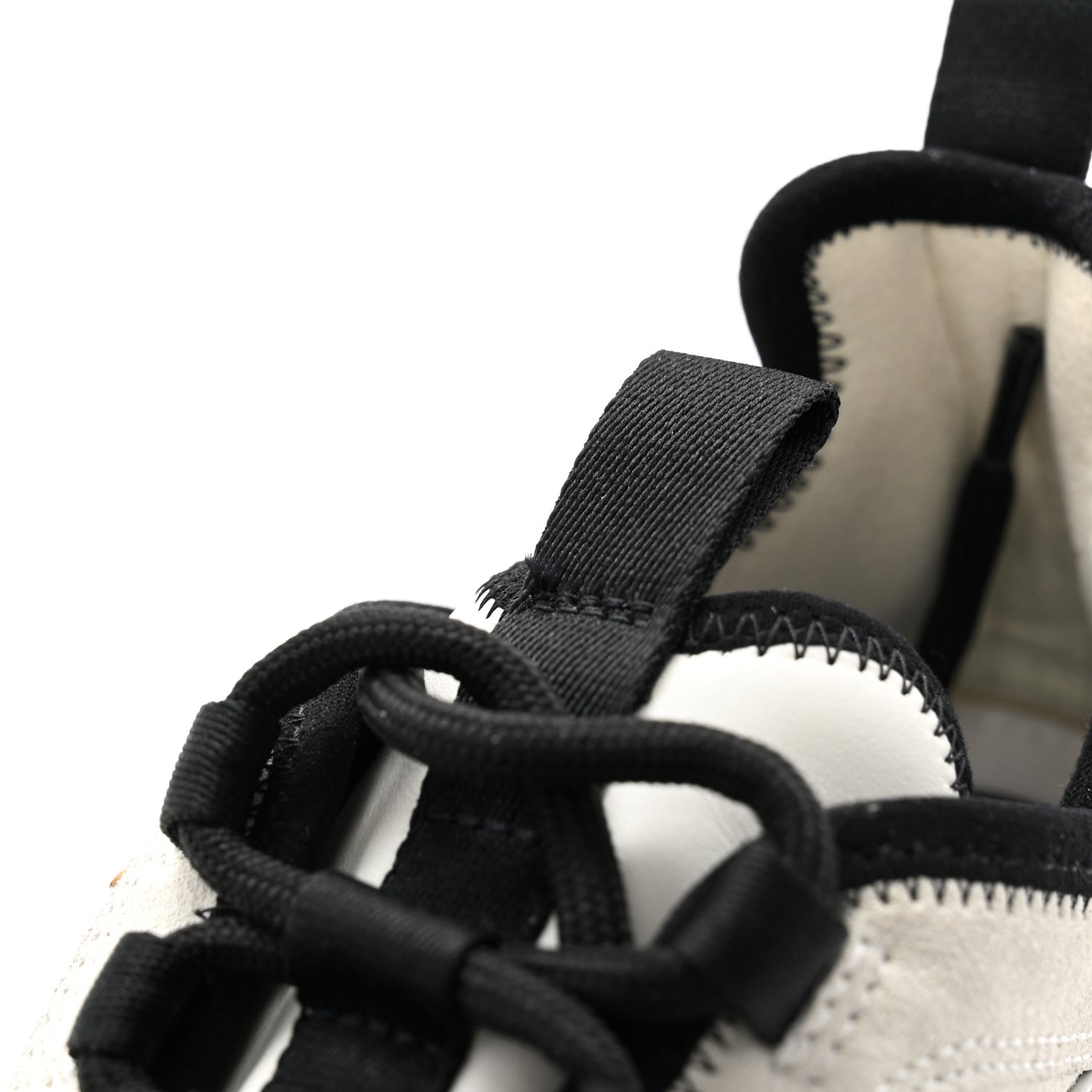 Suede Calfskin Nylon Grosgrain CC Sneakers 37.5 White