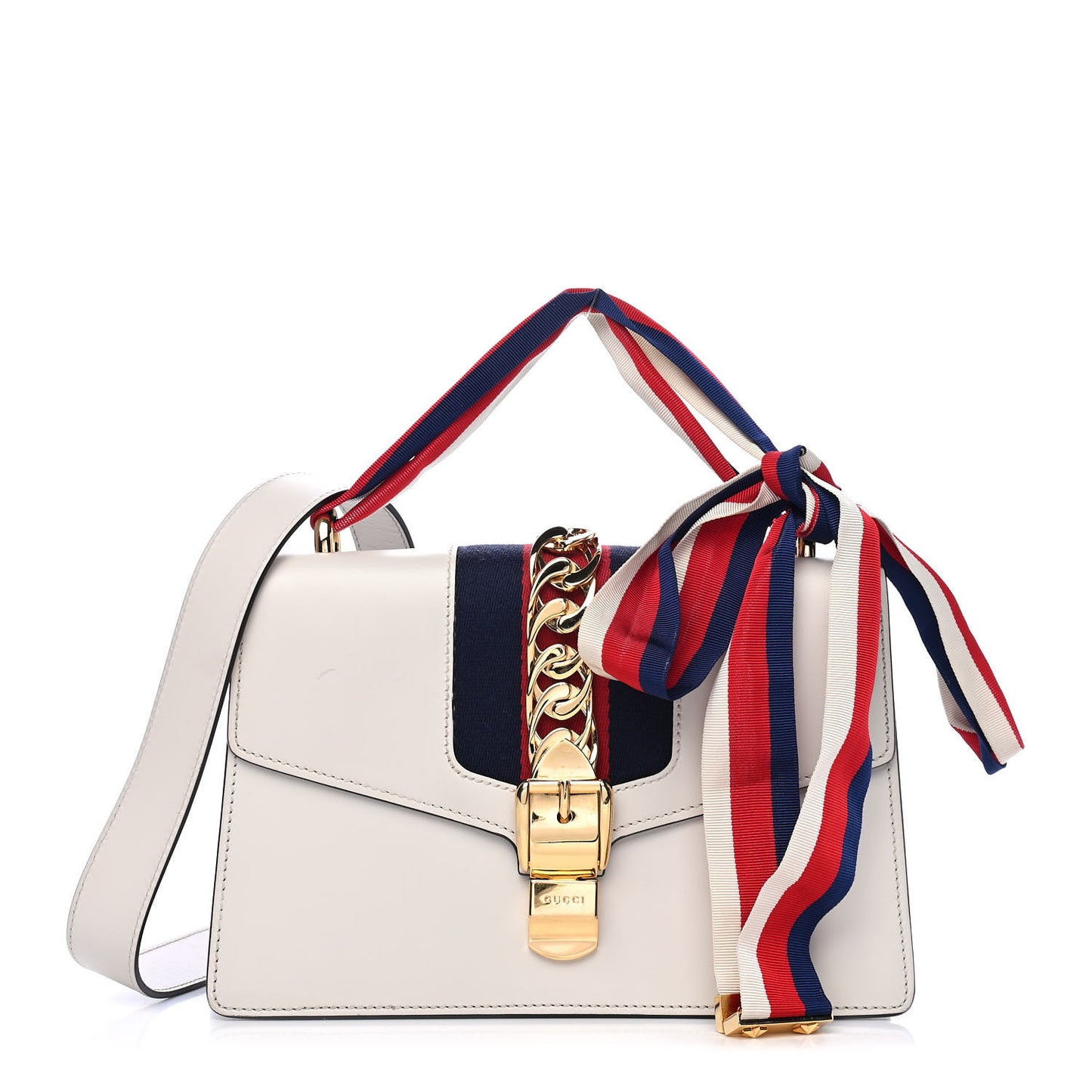 Calfskin Small Sylvie Shoulder Bag Off White