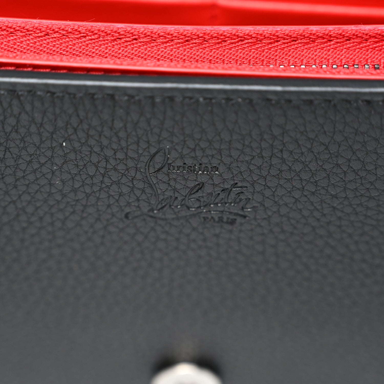 Christian Louboutin Calfskin Spikes Loubinthesky Paloma Clutch Black 6 of 11