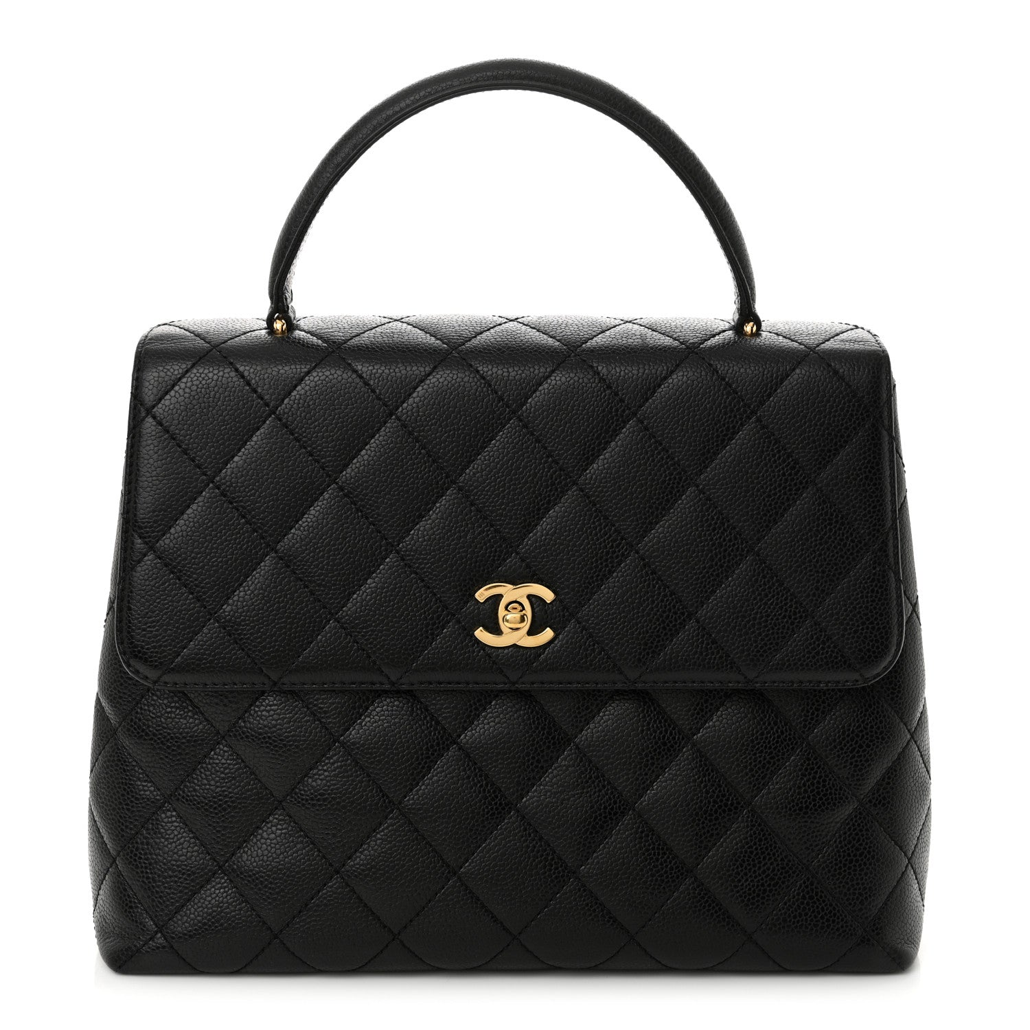 Chanel Caviar Quilted Jumbo Kelly Flap Black 1 of 14