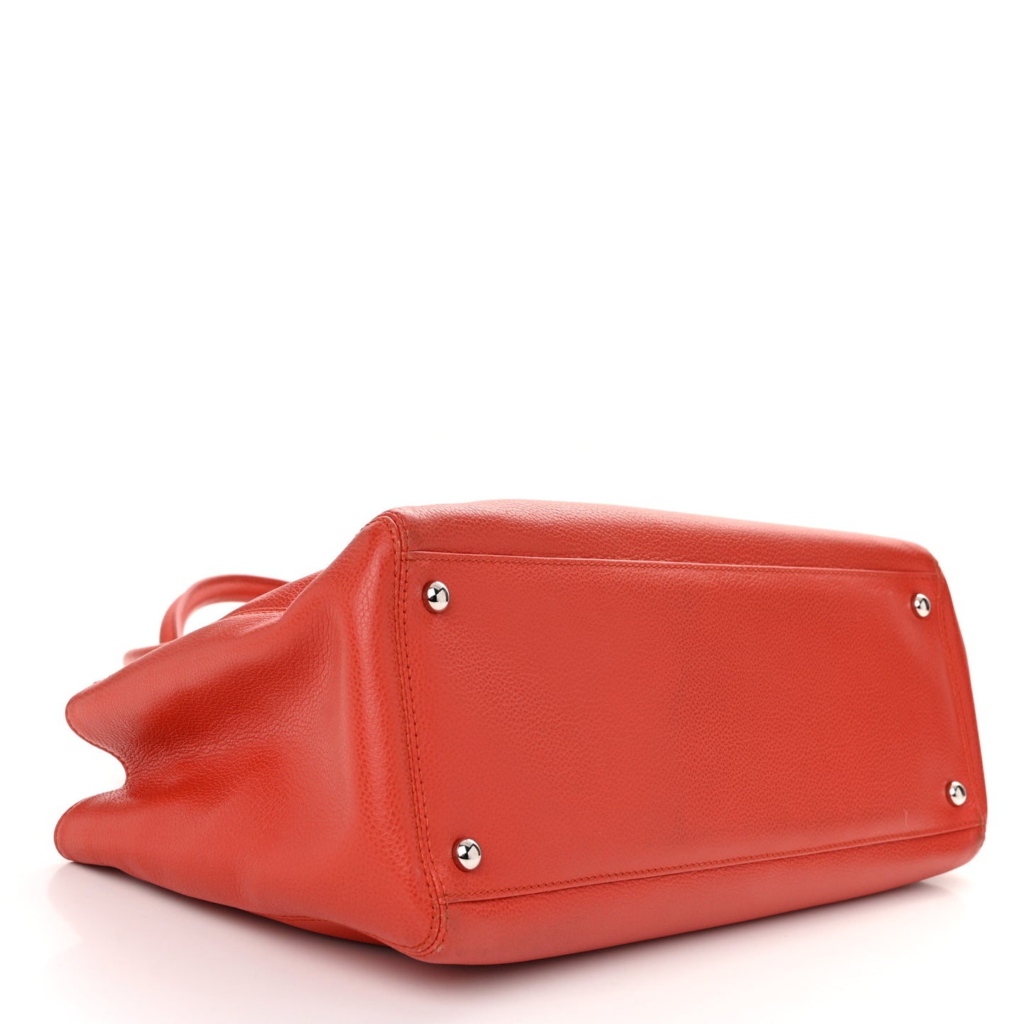 Calfskin Small Cerf Executive Shopper Tote Red