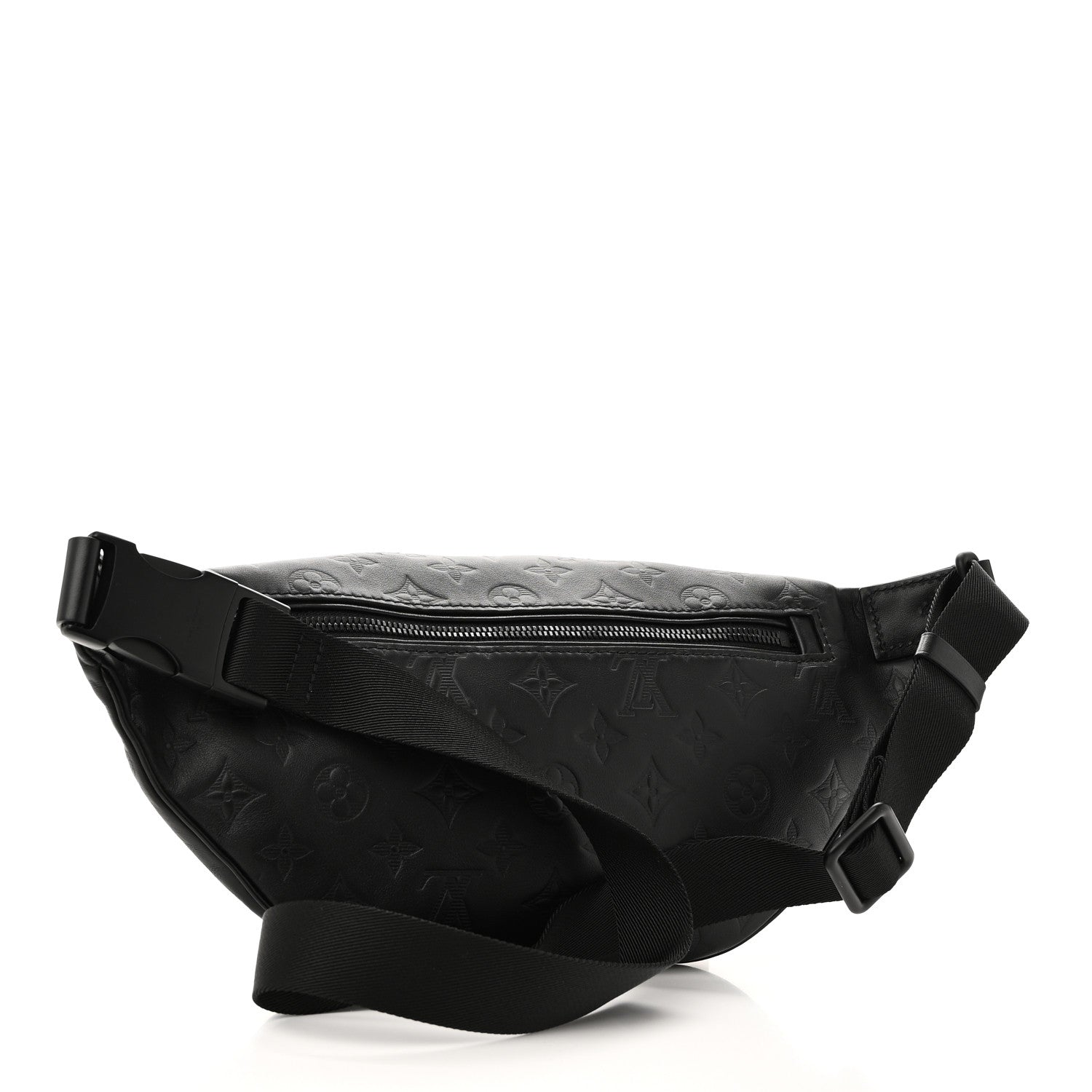 Louis Vuitton Calfskin Monogram Shadow Discovery Bumbag Black 3 of 9