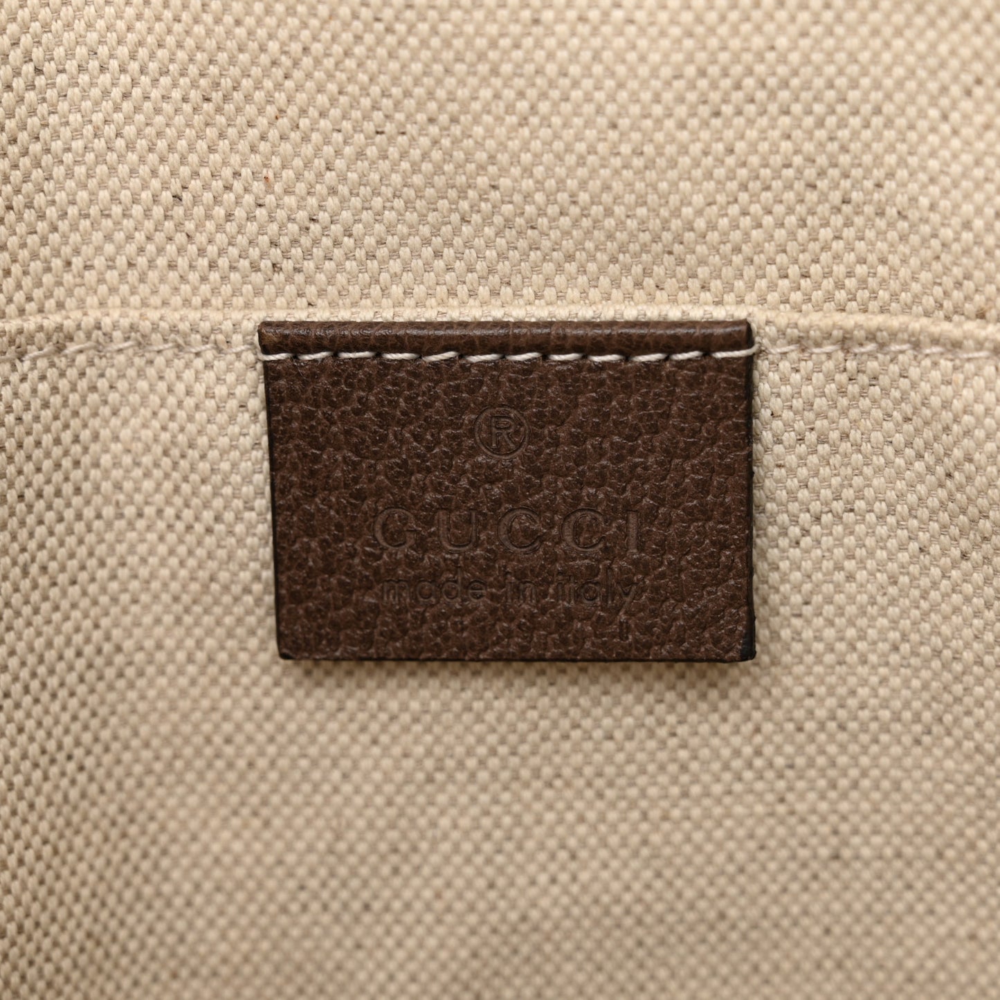 Soft GG Supreme Monogram Textured Dollar Calfskin Web Ophidia Pouch Pocket Belt Bag Beige Ebony New Acero Black