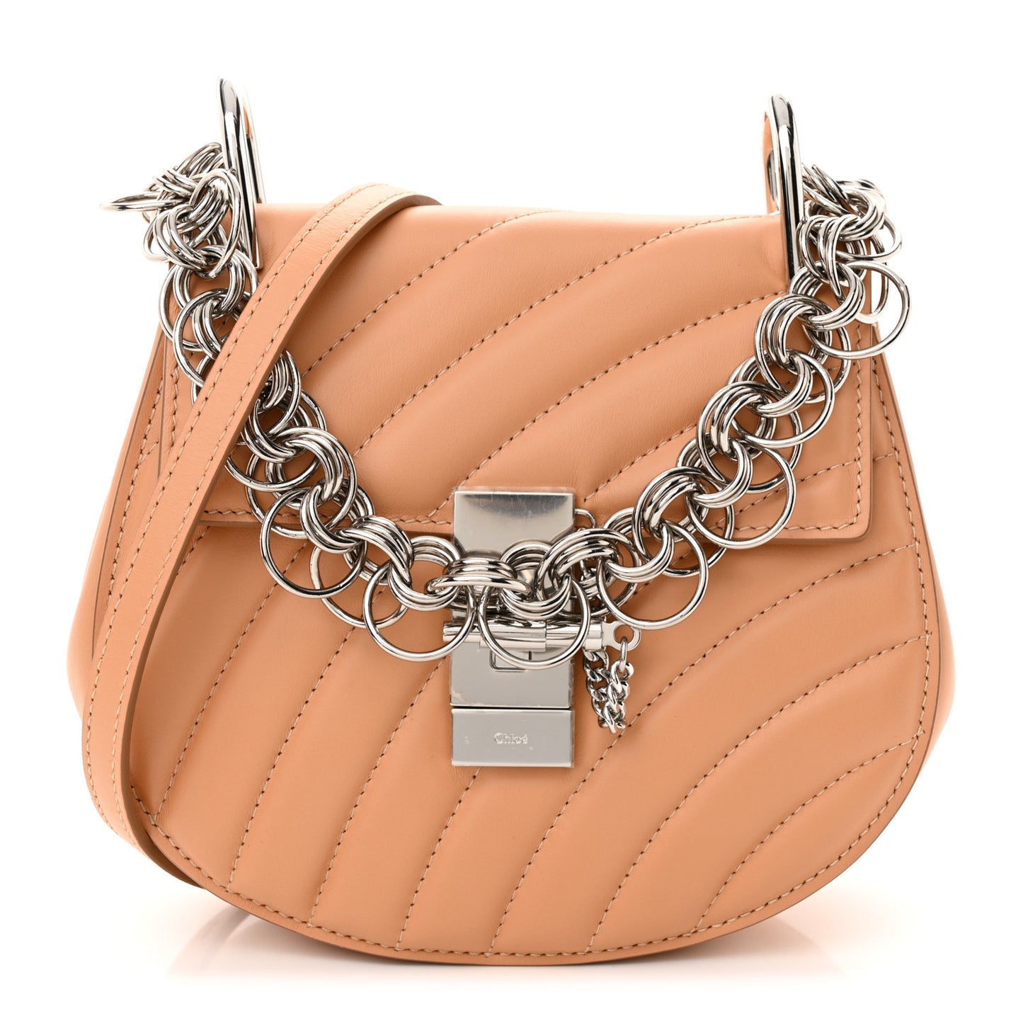 Calfskin Quilted Mini Drew Bijou Shoulder Bag Blushy Pink