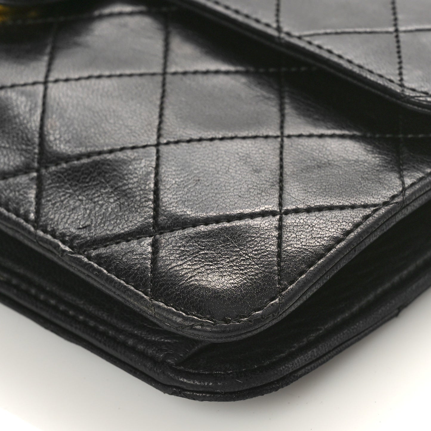 Lambskin Quilted Small Single Flap Bag Black