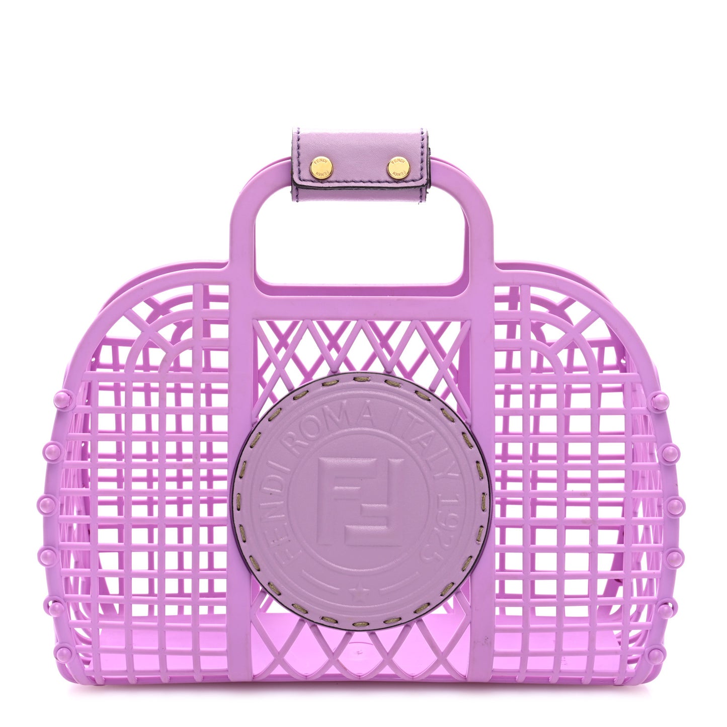 Recycled Plastic Vitello Liberty Matte Small Fendi Basket Violetta