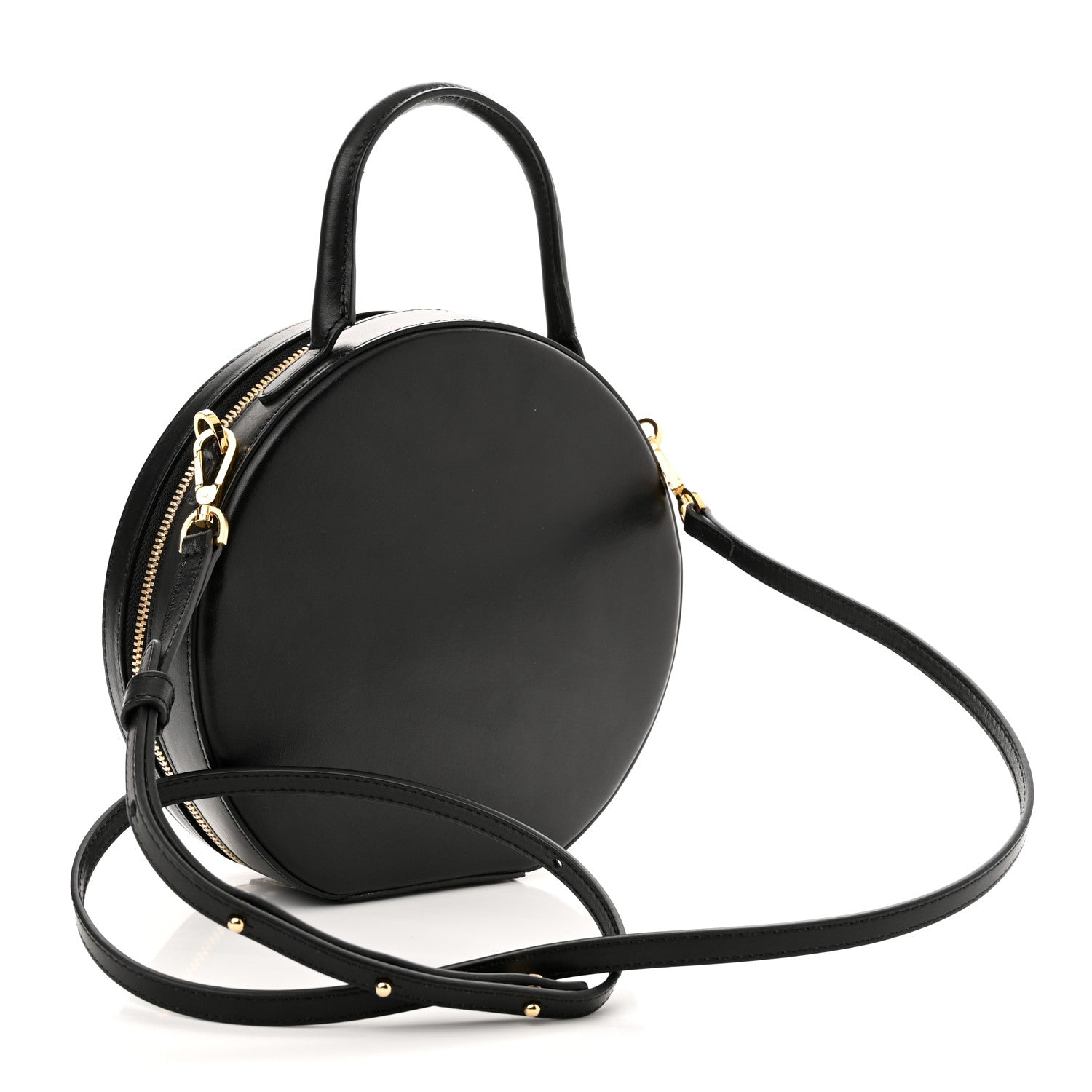 Mansur Gavriel Calfskin Circle Crossbody Bag Black 3 of 10
