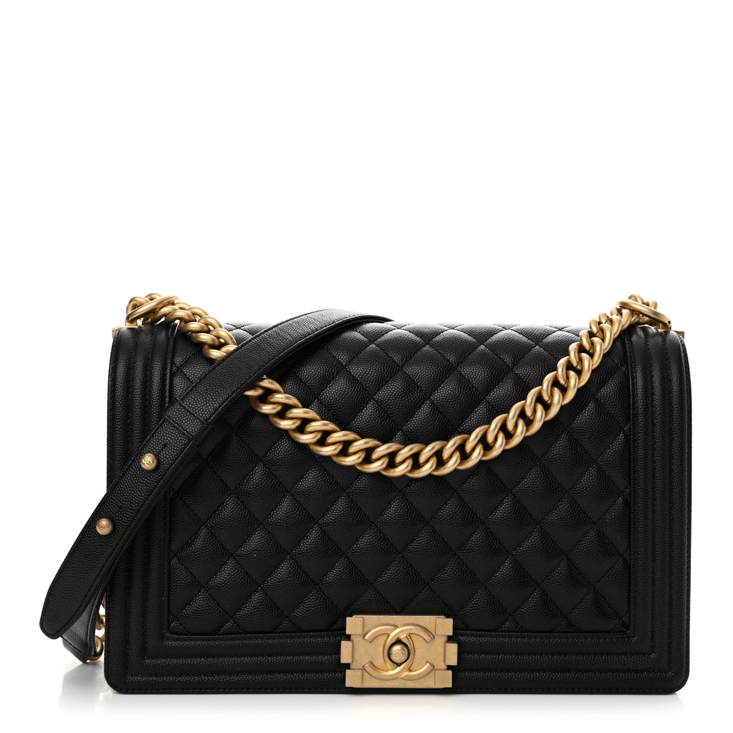 Caviar Quilted New Medium Boy Flap Black