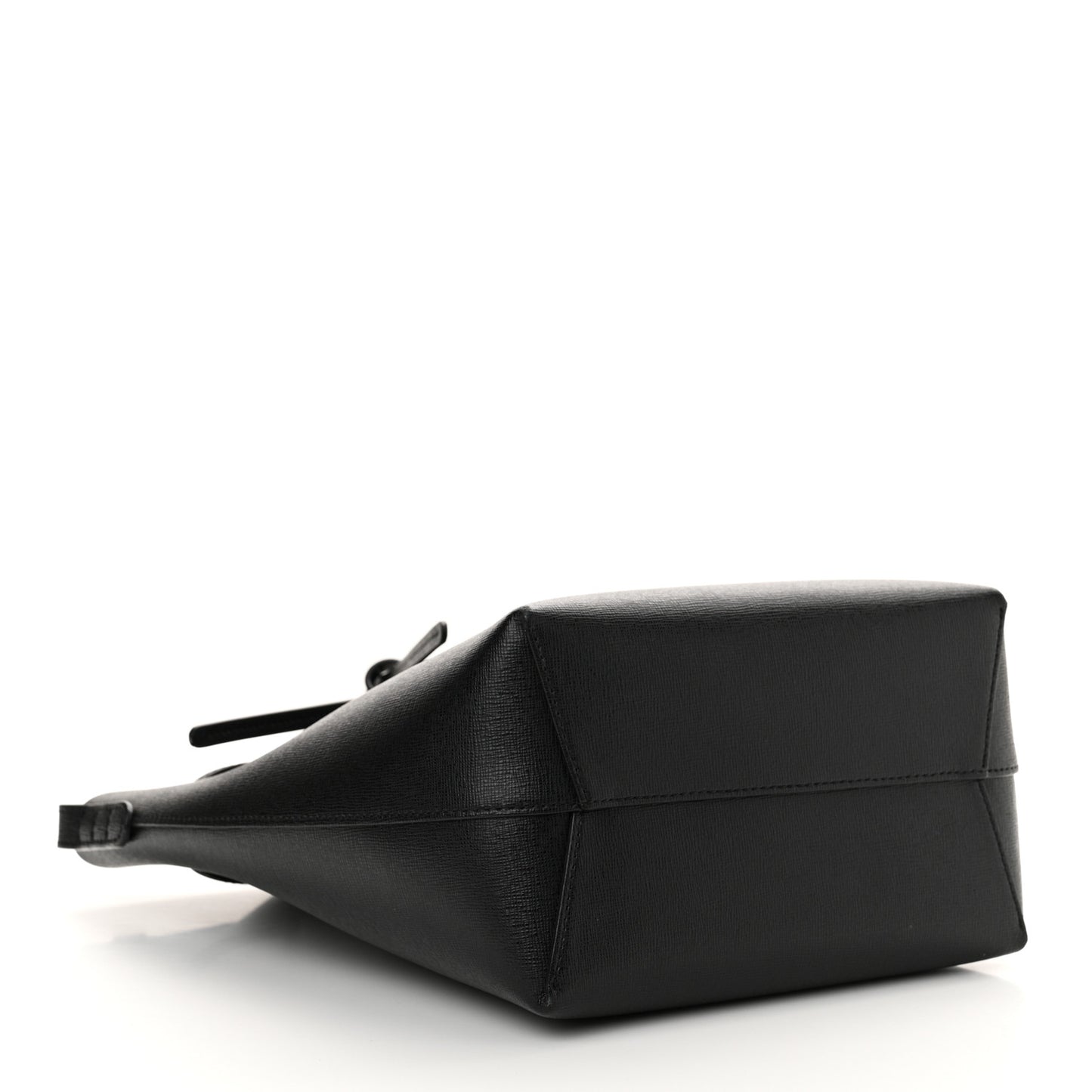 Calfskin Mini Bucket Bag Black Flamma