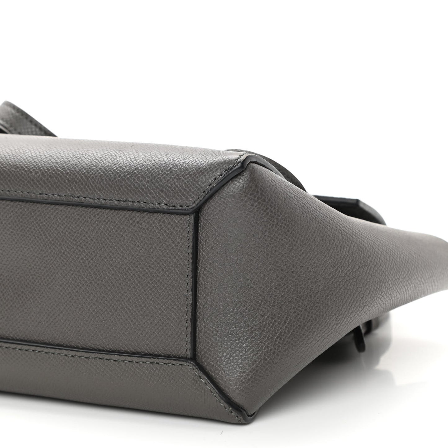 Grained Calfskin Nano Belt Bag Grey