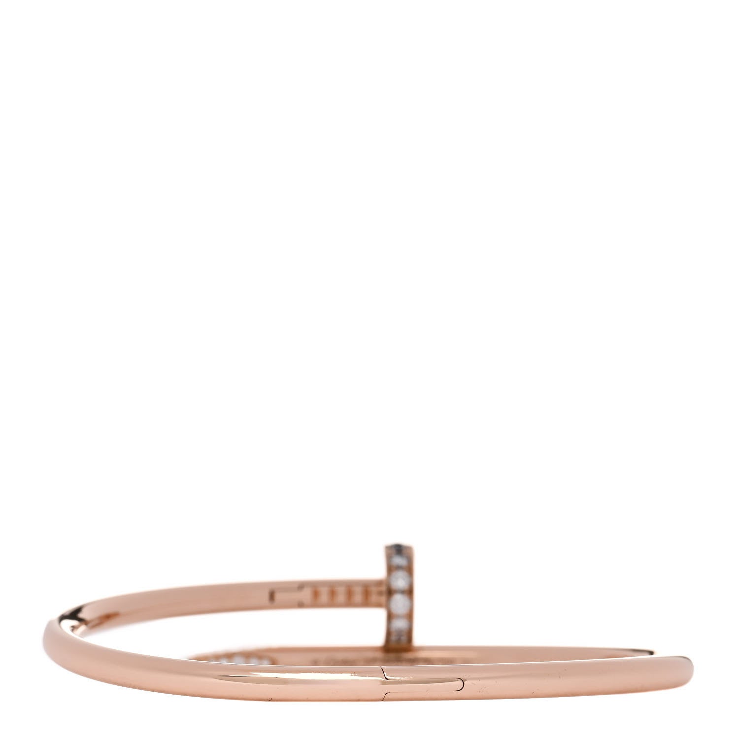Cartier 18K Pink Gold Diamond Juste Un Clou Bracelet 17 2 of 4