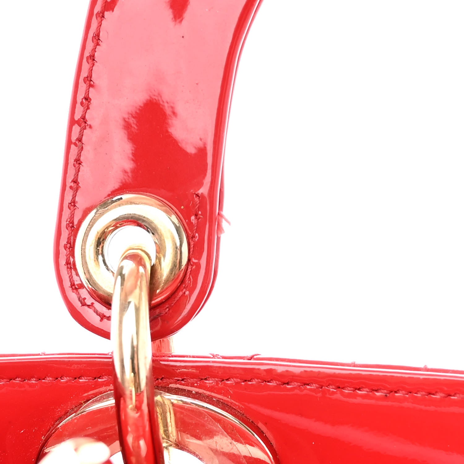 Christian Dior Patent Cannage Mini Lady Dior Red 10 of 10
