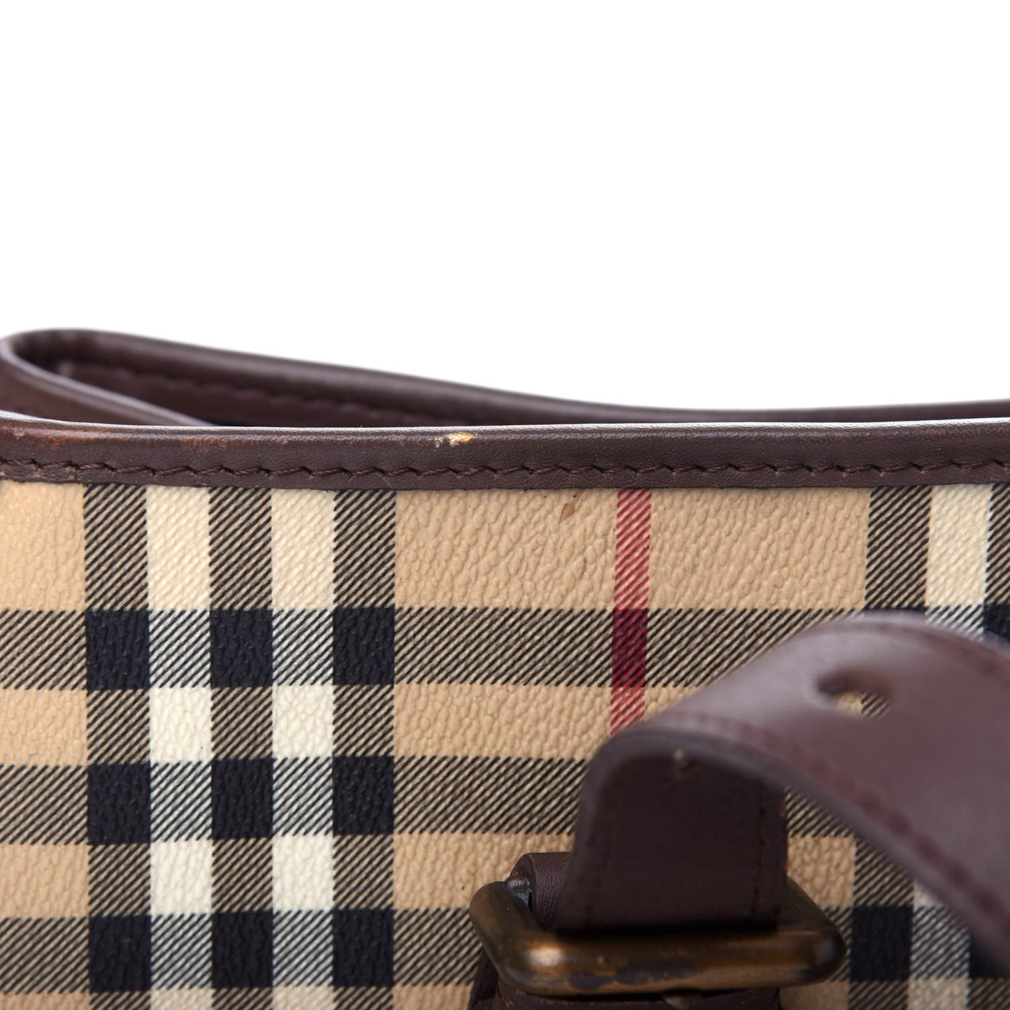 Haymarket Check Buckle Satchel Chocolate