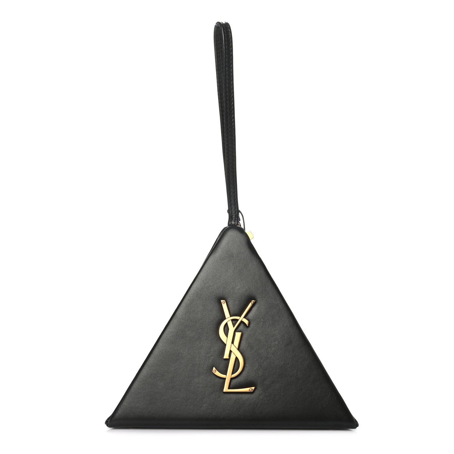 Saint Laurent Lambskin Pyramid Clutch Black 1 of 7
