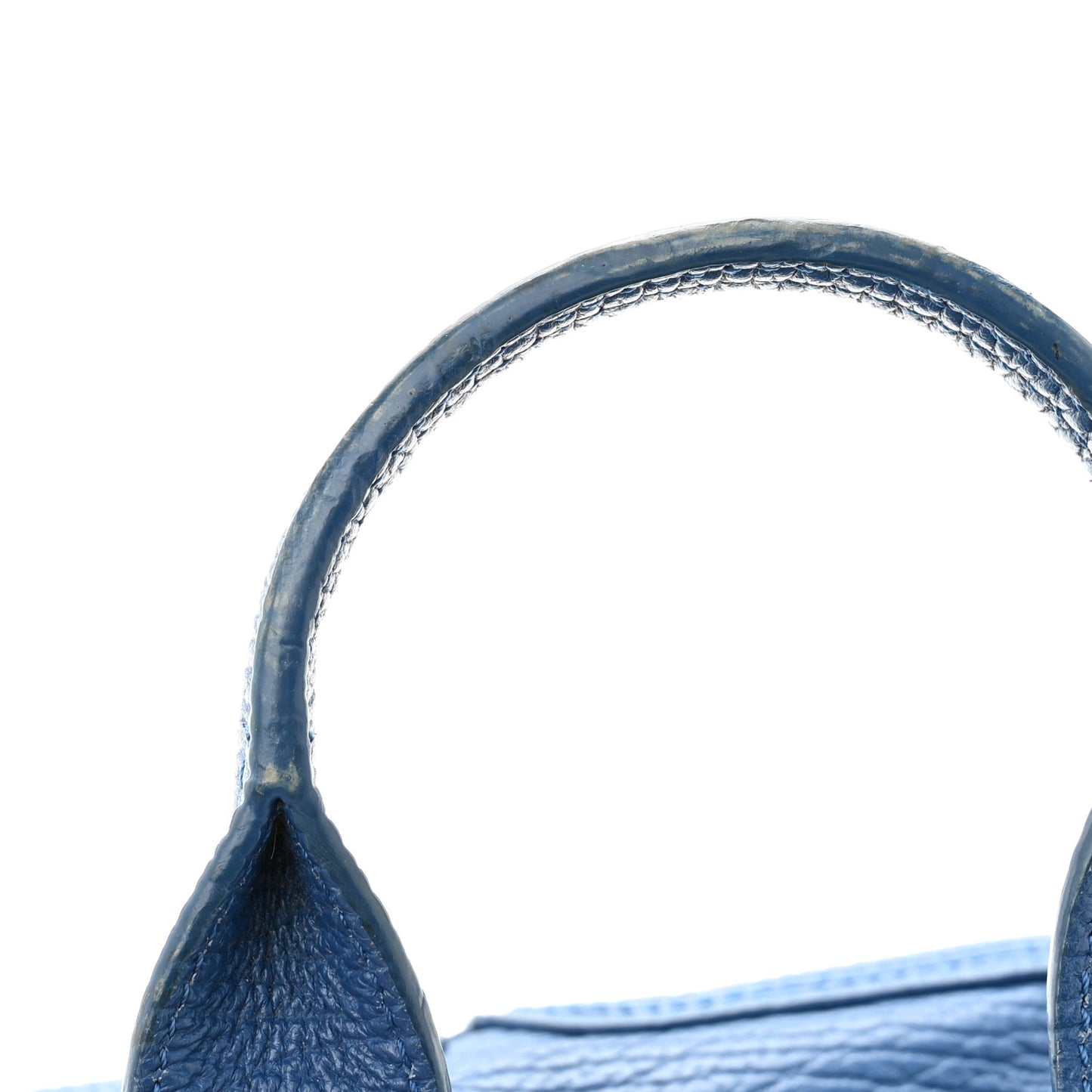 Textured Calfskin Mini Pashli Satchel Cerulean