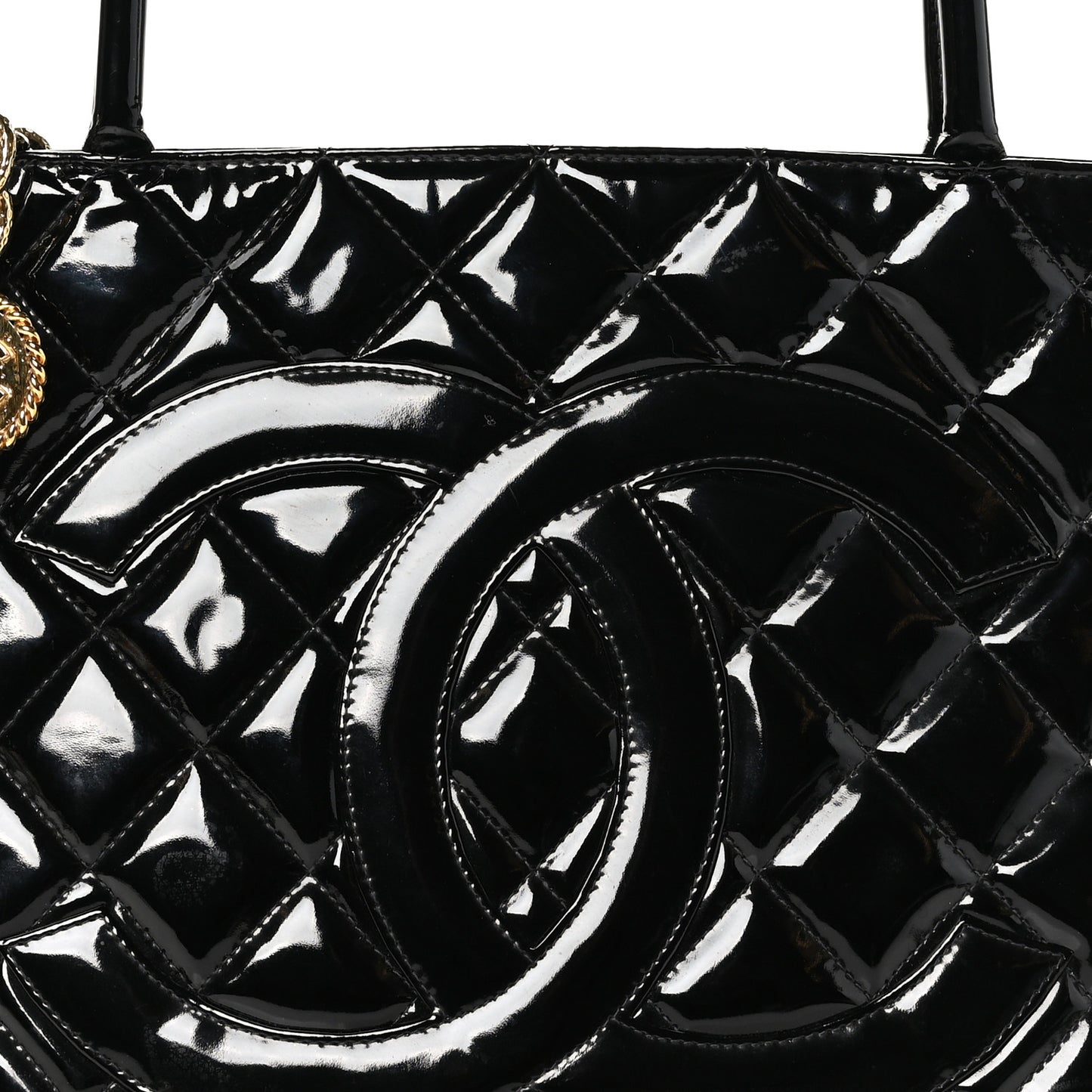 Patent Medallion Tote Black
