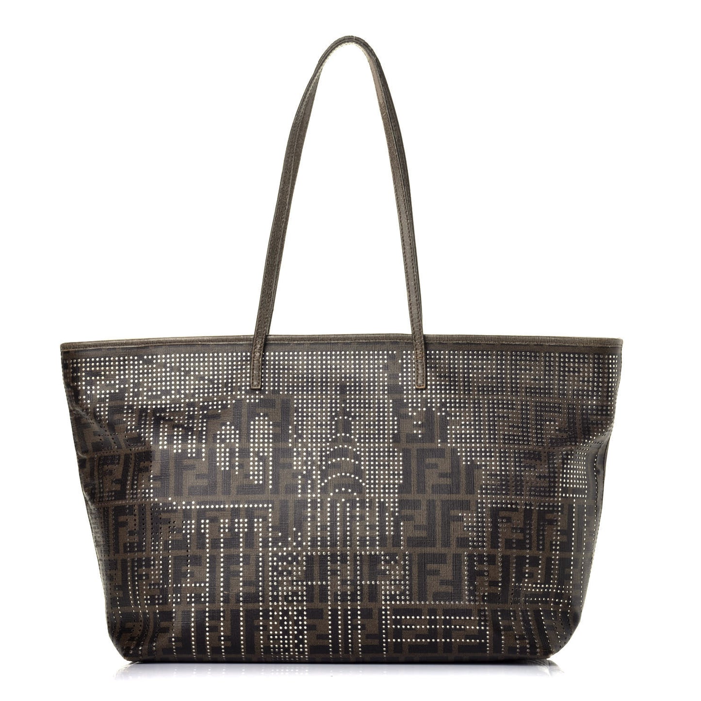 Zucca Lampo Studded Roll Tote Tobacco