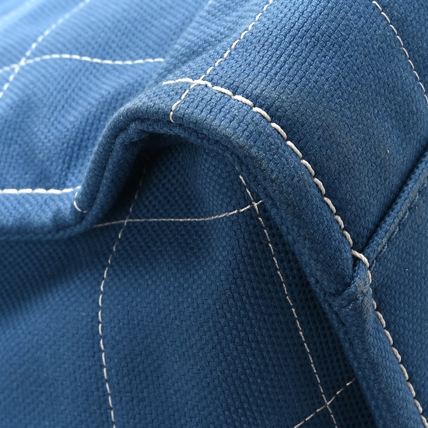 Chanel Cotton Medium Deauville Tote Blue White 11 of 12