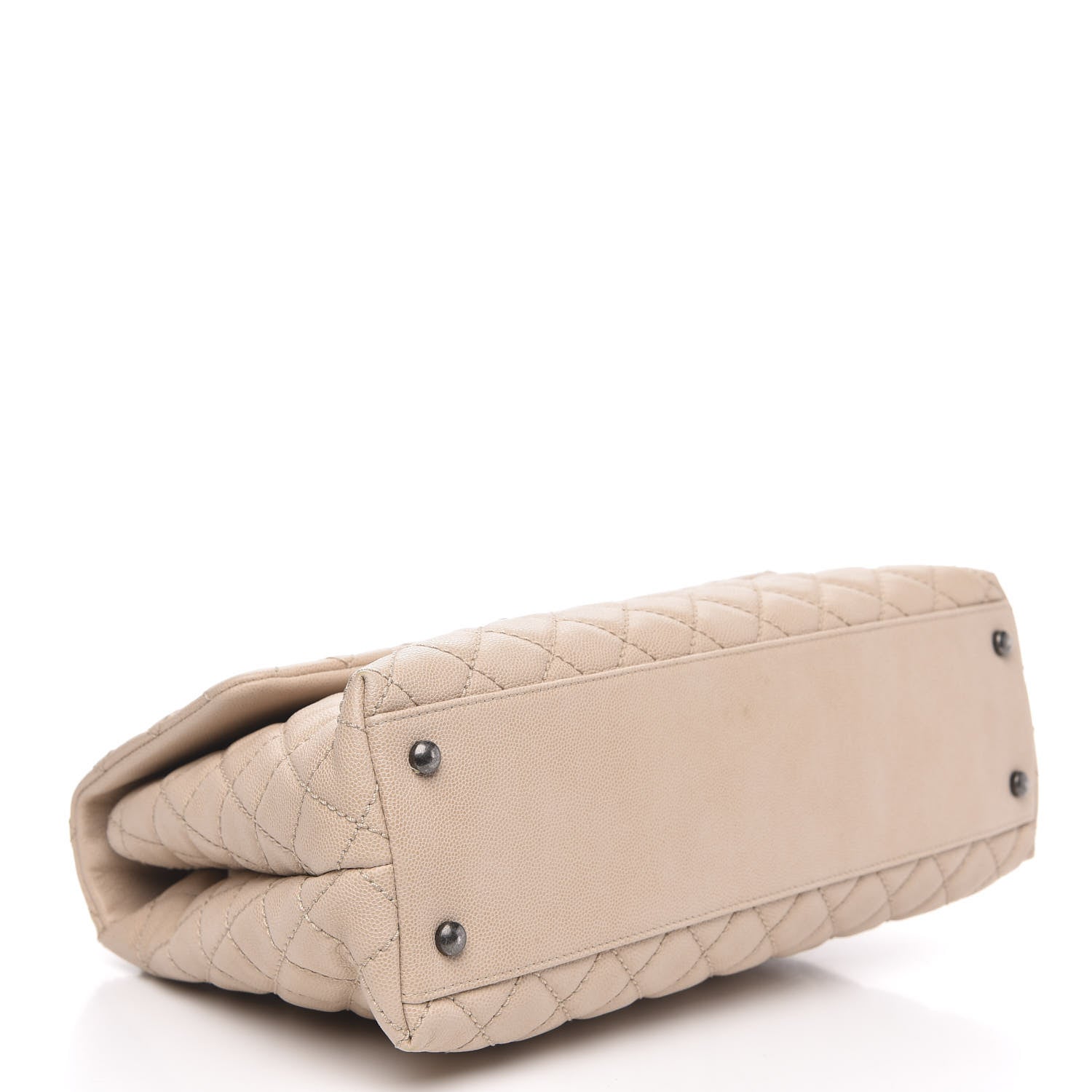 Chanel Caviar Quilted Medium Coco Handle Flap Light Beige 4 of 12