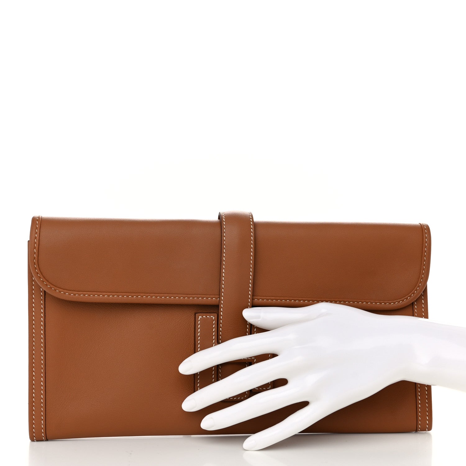 Hermes Swift Jige Elan 29 Clutch Gold 2 of 11