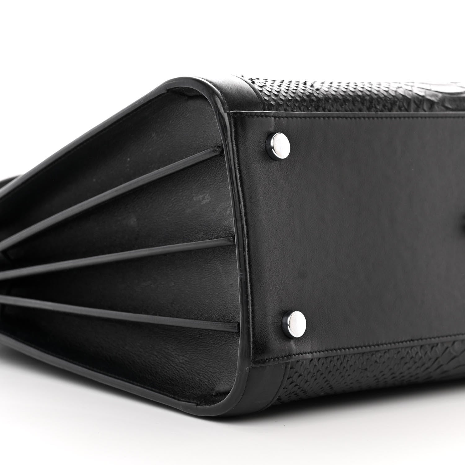 Saint Laurent Python Calfskin Embossed Small Sac de Jour Black 10 of 17