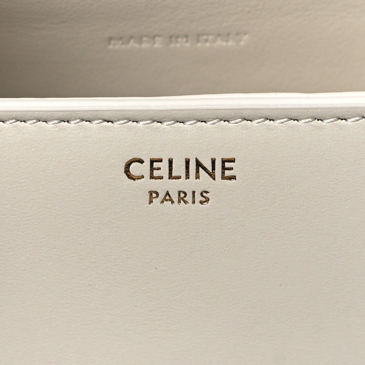 Smooth Calfskin Triomphe Mini Besace Crossbody White