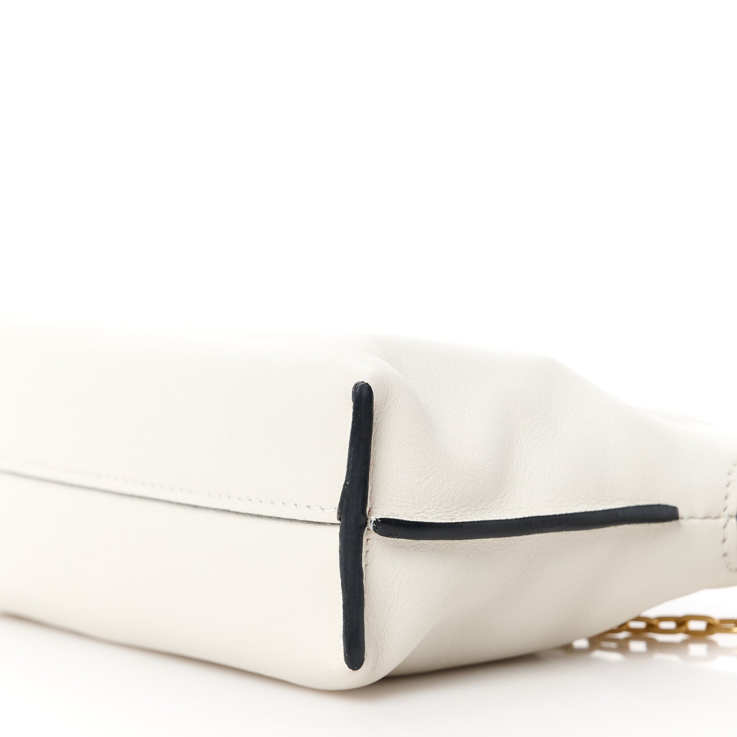 Calfskin Nano Flamenco Knot Clutch Soft White