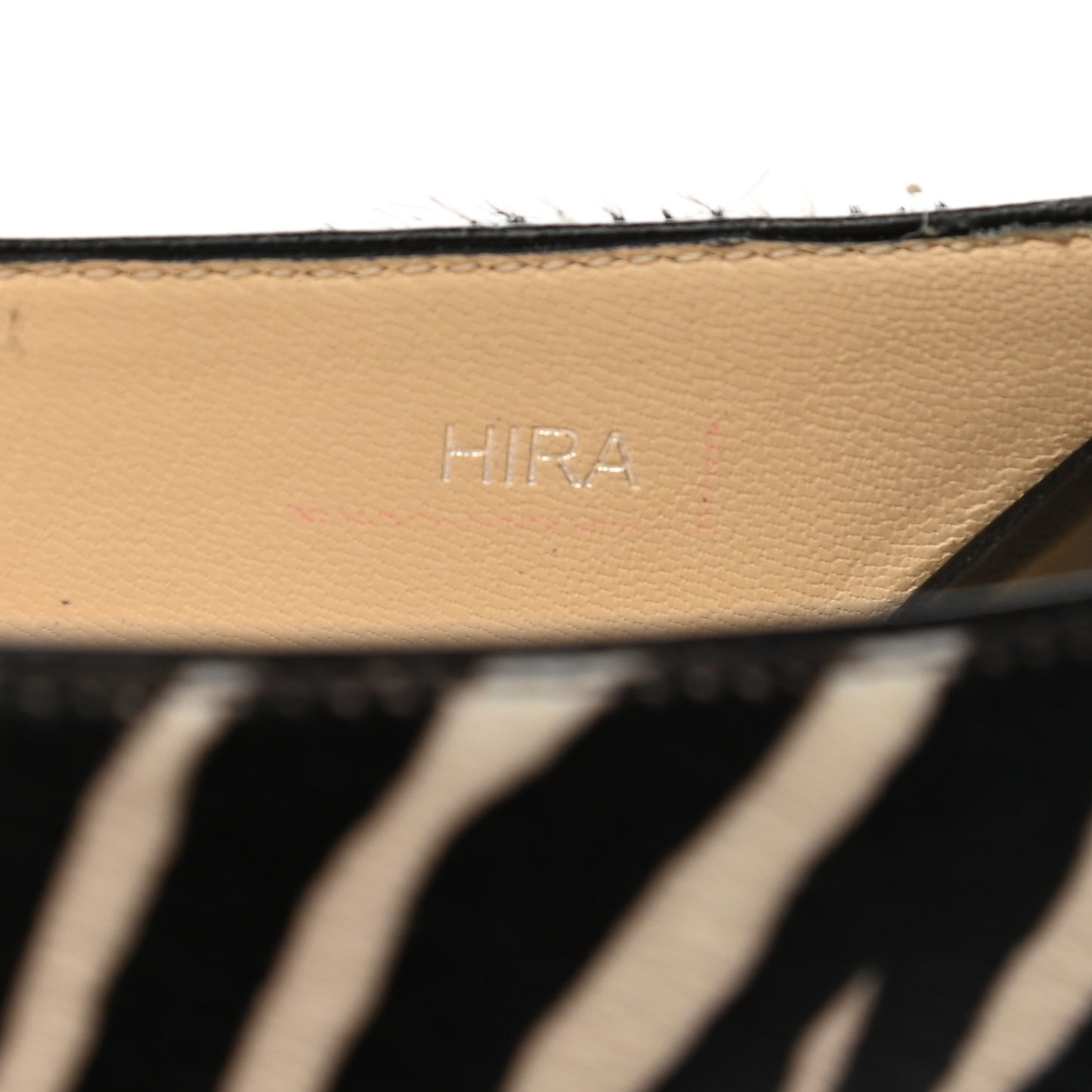 Pony Hair Animal Print Hira 65 Sandals 35 Black White Neon Orange