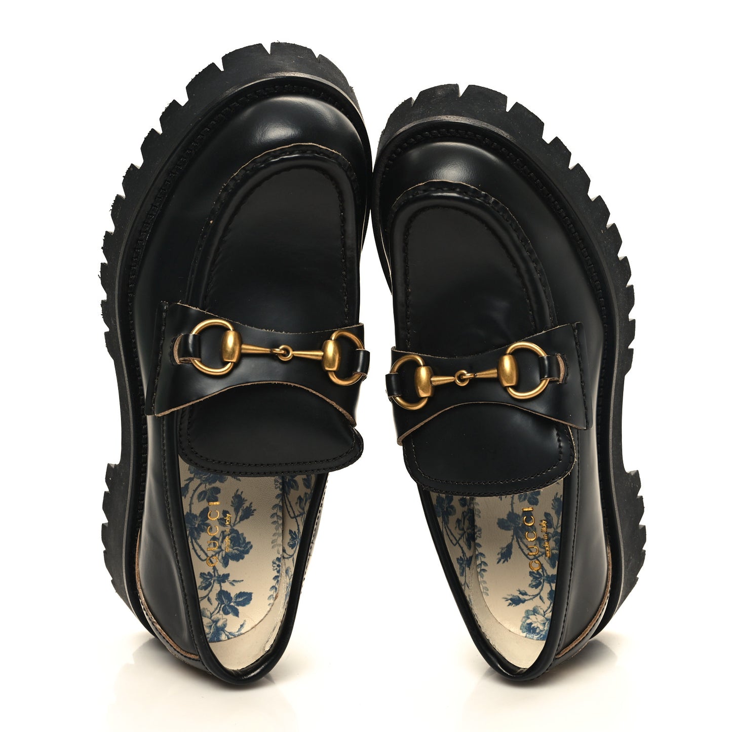 Cordovan Lux Womens Harald Horsebit 25mm Platform Loafers 36 38 Black