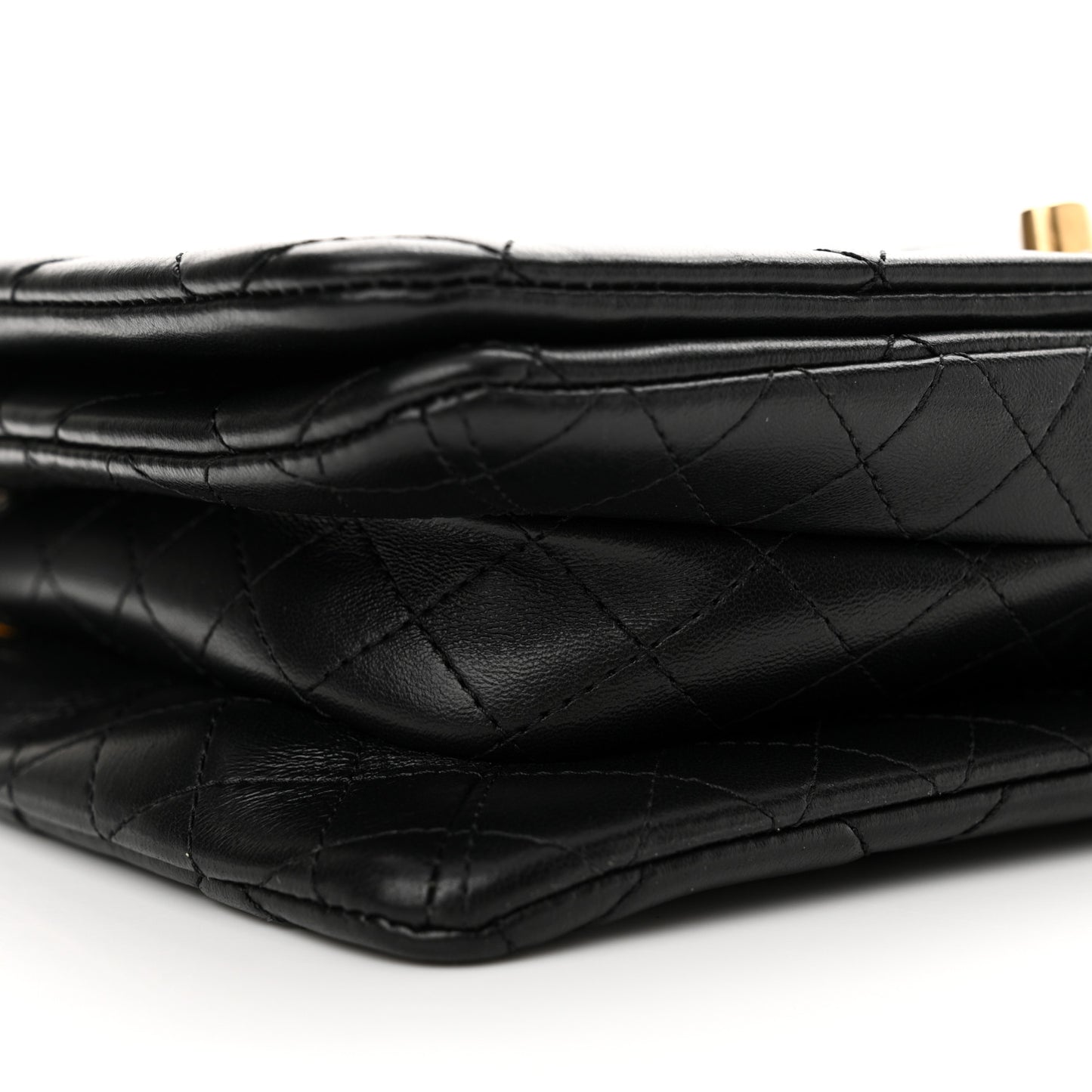 Lambskin Quilted On And On Small Chain Flap Black