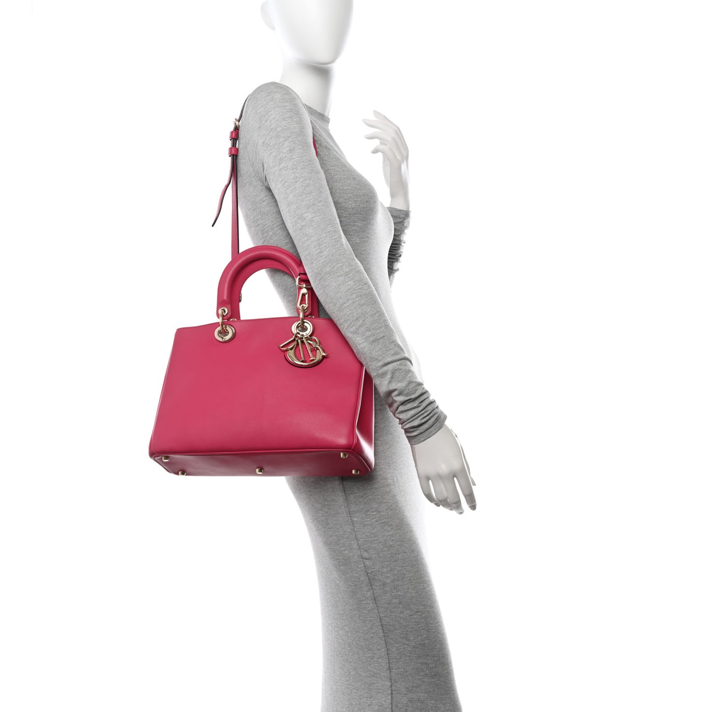 Smooth Calfskin Medium Diorissimo Tote Fuchsia