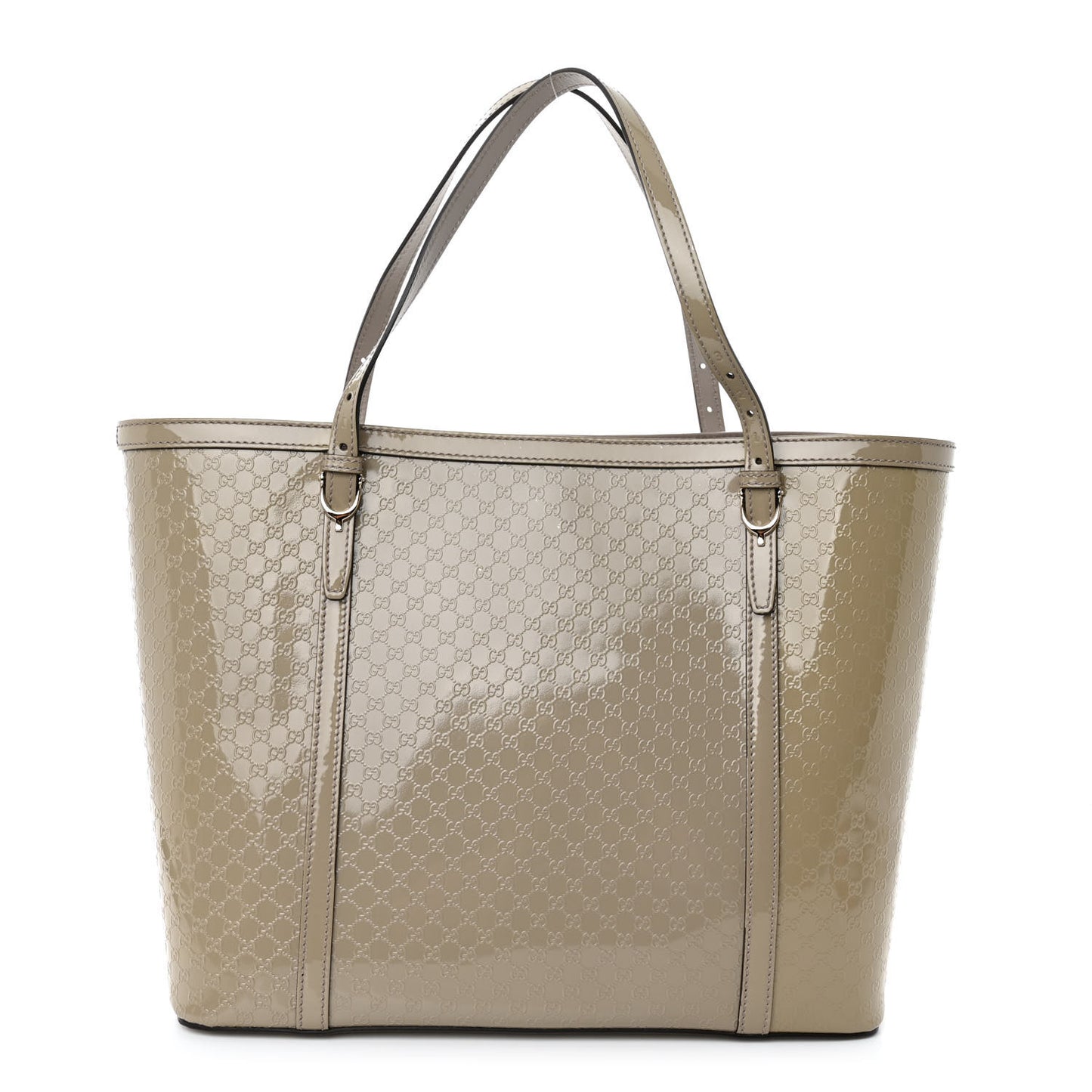 Patent Microguccissima Medium Nice Tote Storm Grey