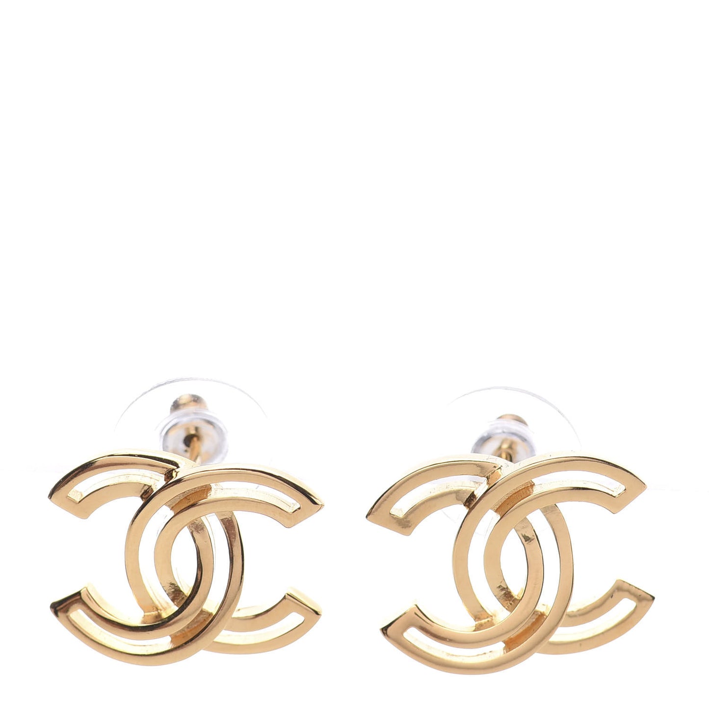 Metal Obazine CC Earrings Gold