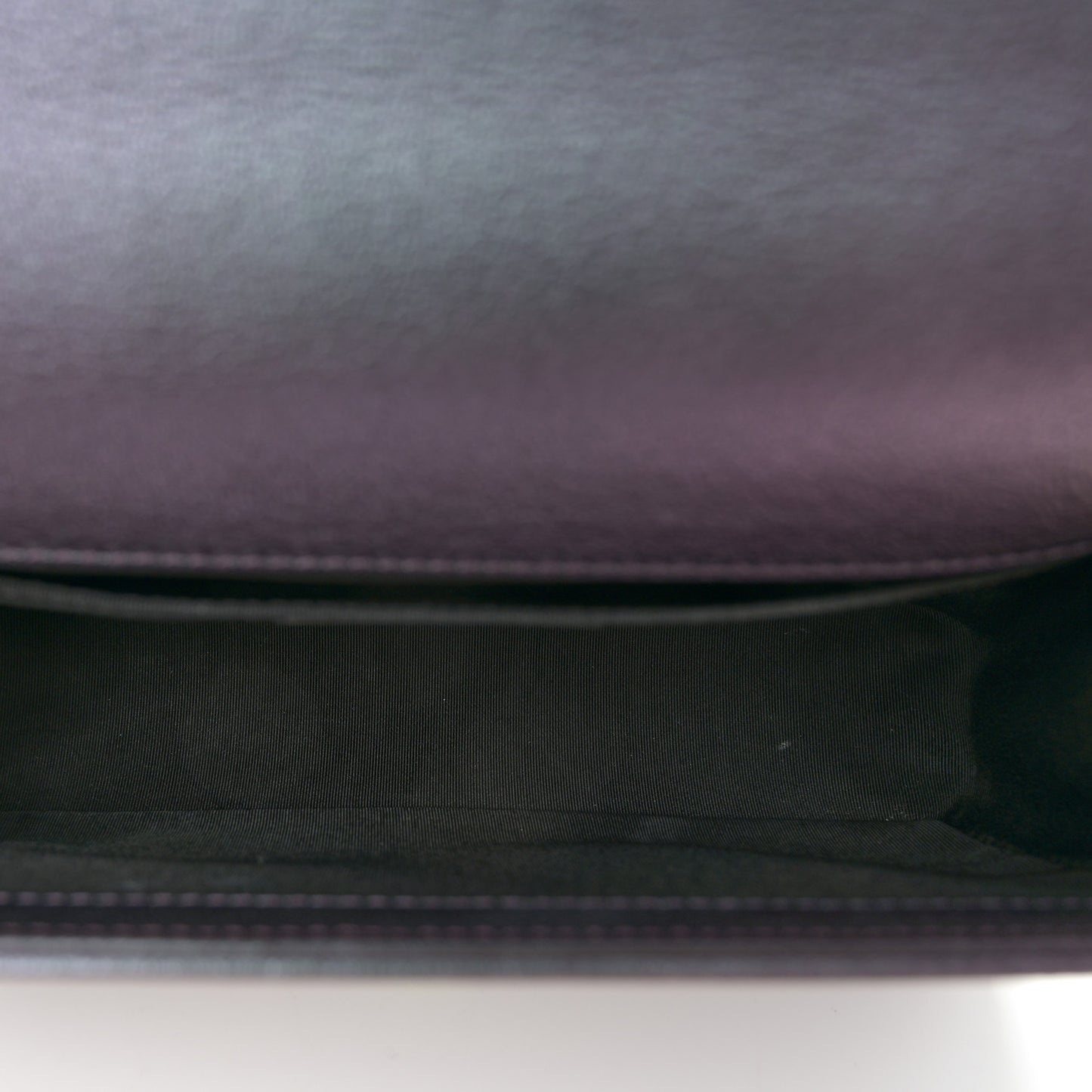 Iridescent Goatskin Quilted Medium Boy Flap Purple