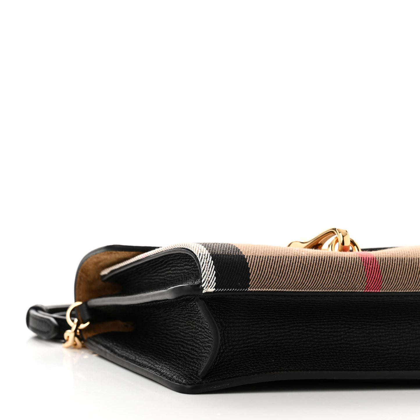 Derby Calfskin House Check Baby Macken Crossbody Bag Black