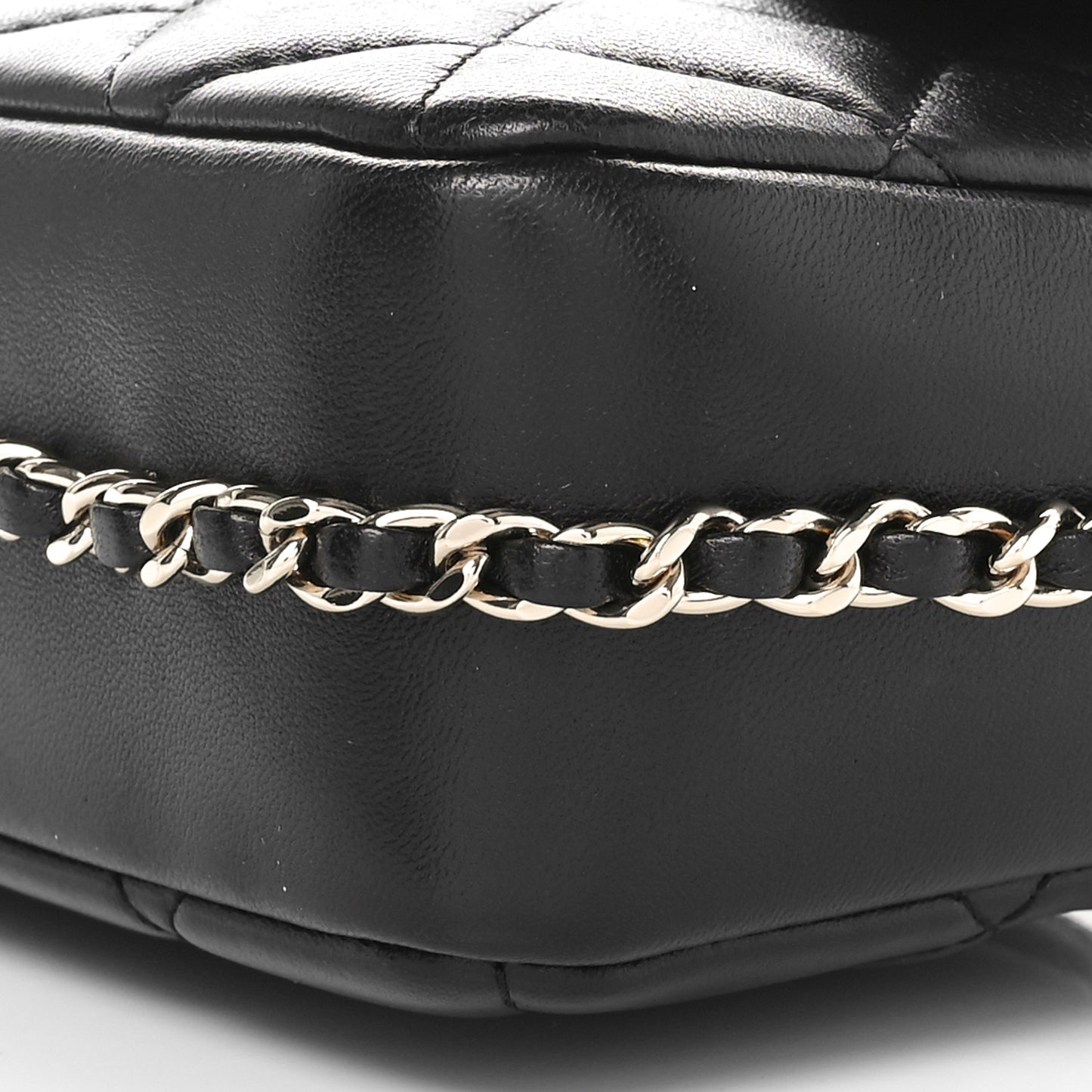 Lambskin Quilted Small My Precious Flap Black