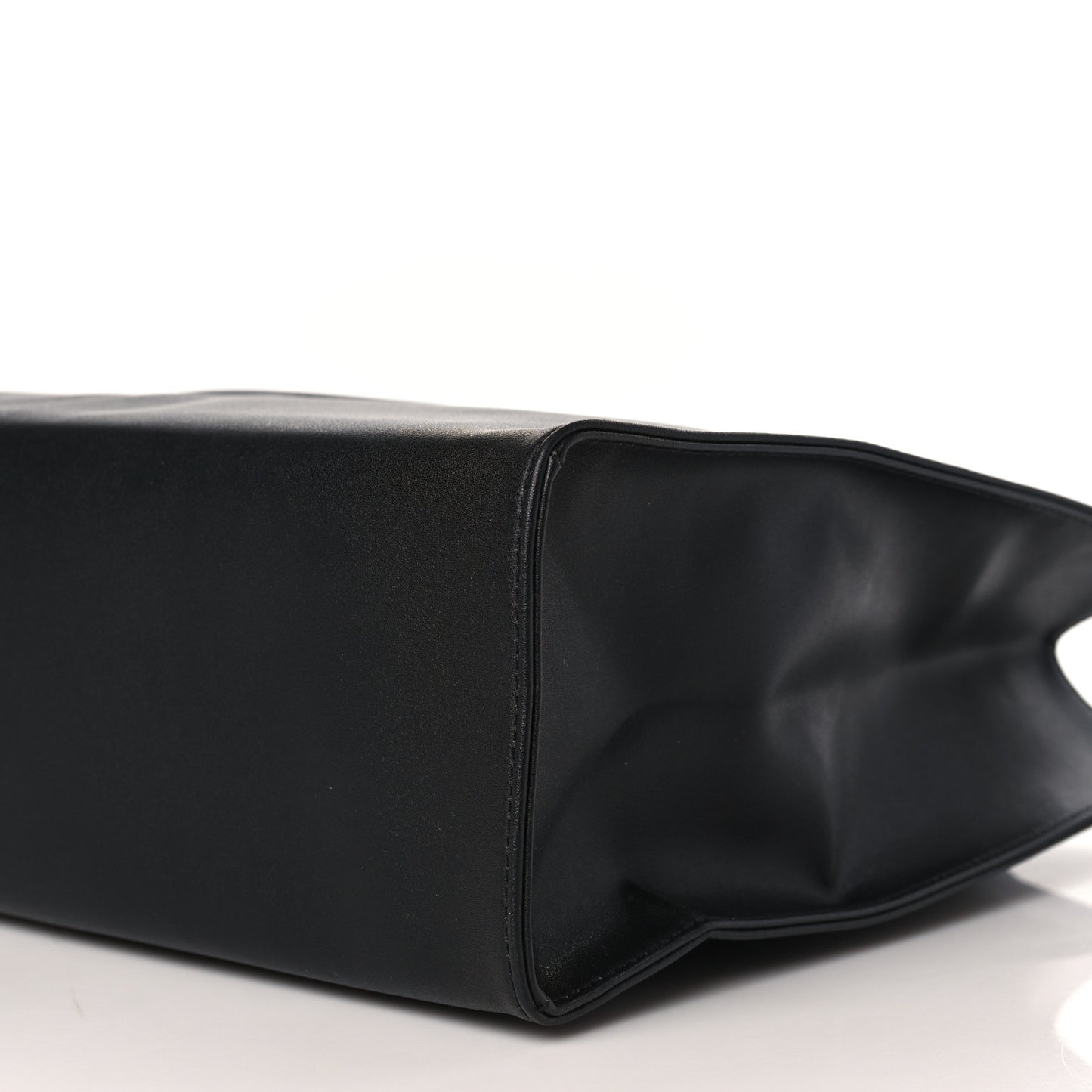 Vegan Leather Medium Shopping Bag Black