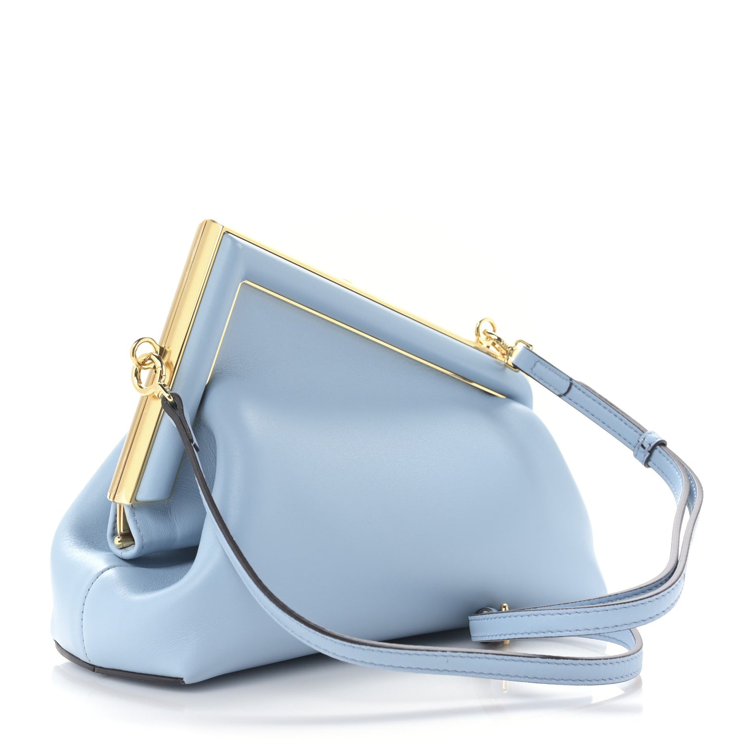 Shiny Nappa Small Fendi First Azzurro Baby